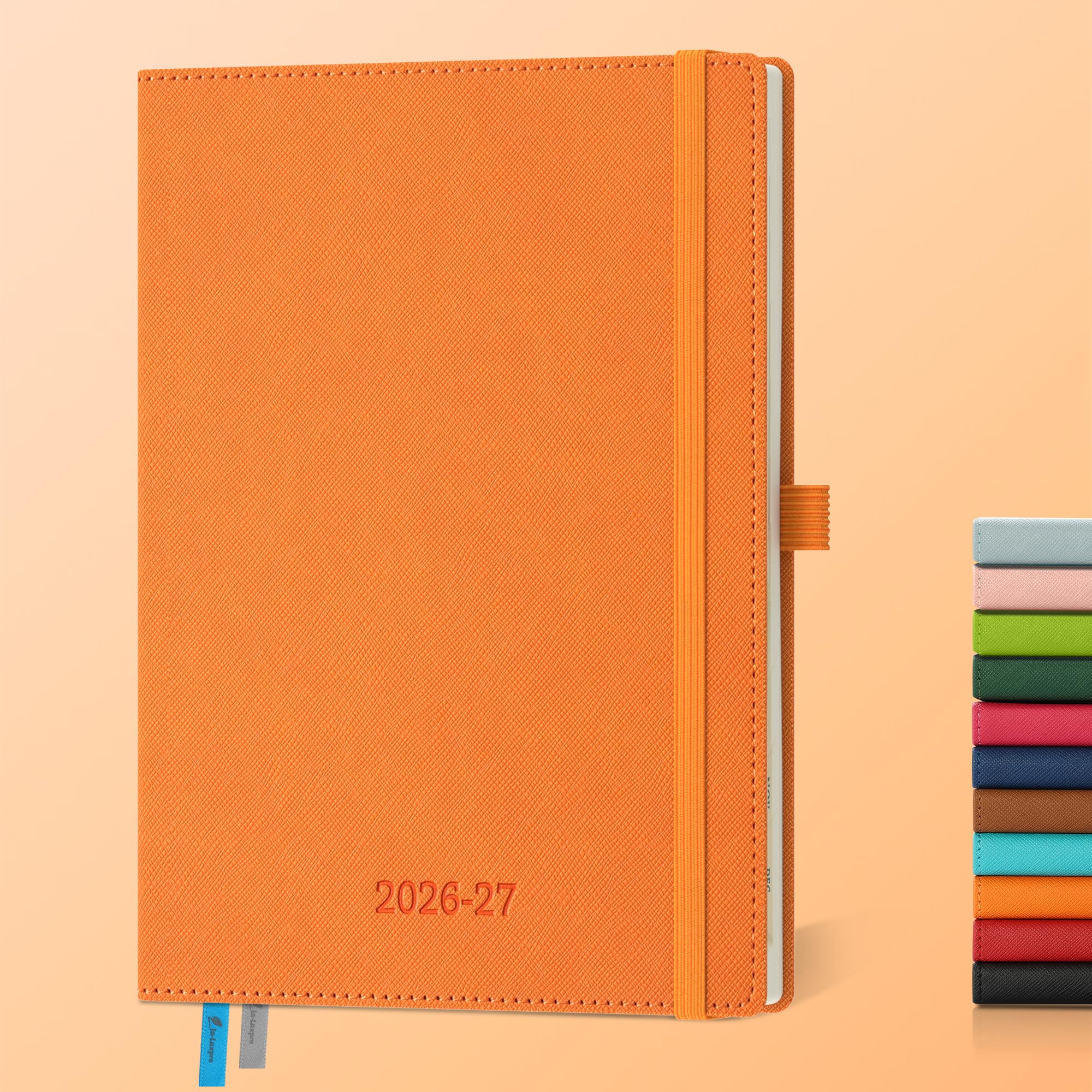 IN-LUXPRO Kalender 2025 2026 Wochenplaner,18-Monate Buchkalender (Jul.2025-Dez.2026) Monatskalender mit Ausgaben & Notizseiten,mit Vegan-Leder & Notizseiten.