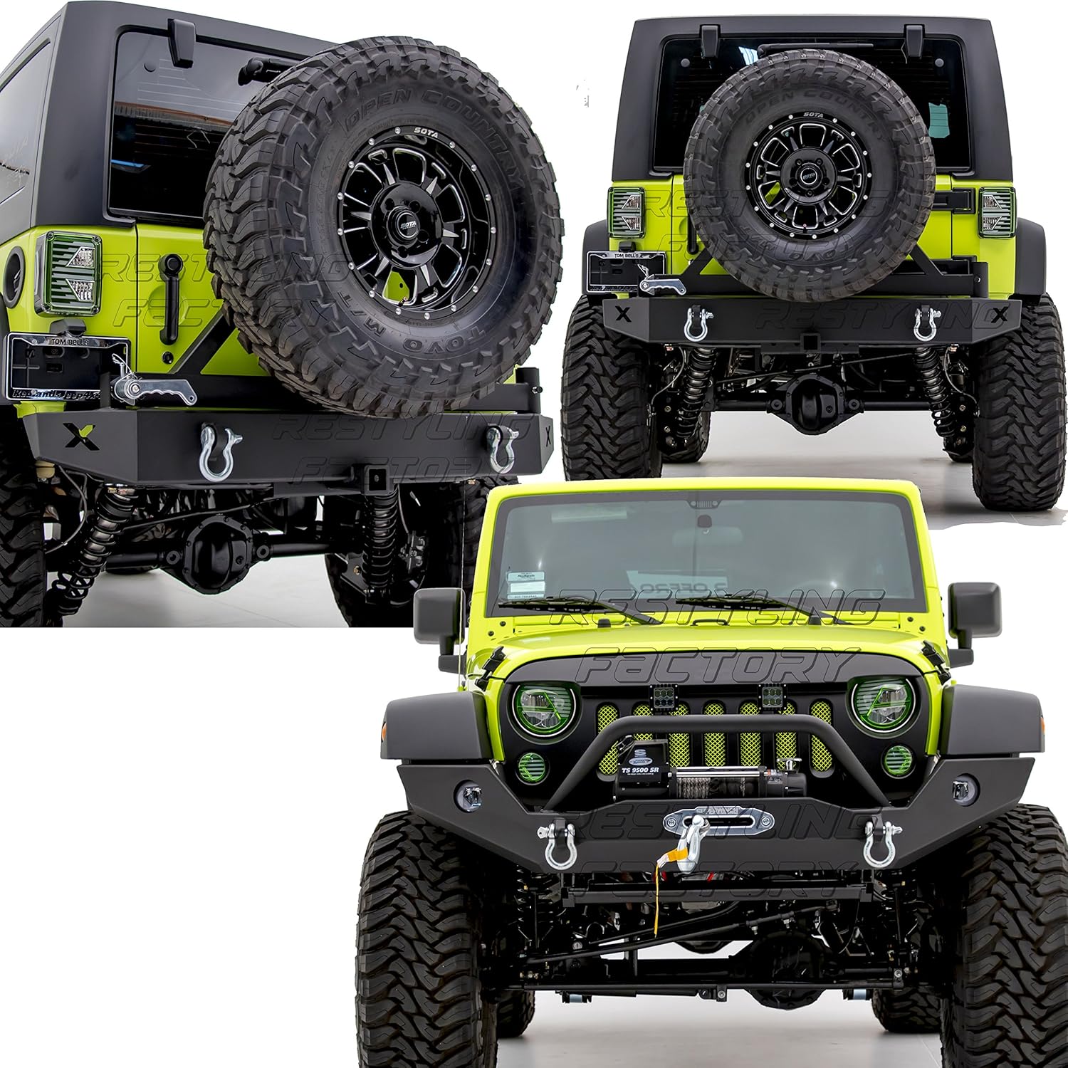 Restyling Factory Rock Crawler Front Bumper with OE Fog