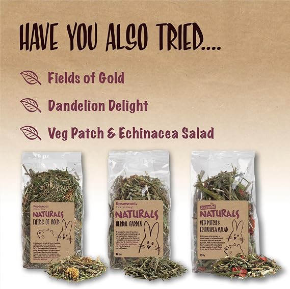 Rosewood Pet 1 Pouch Herbal Garden Food For Small Animals, 100G