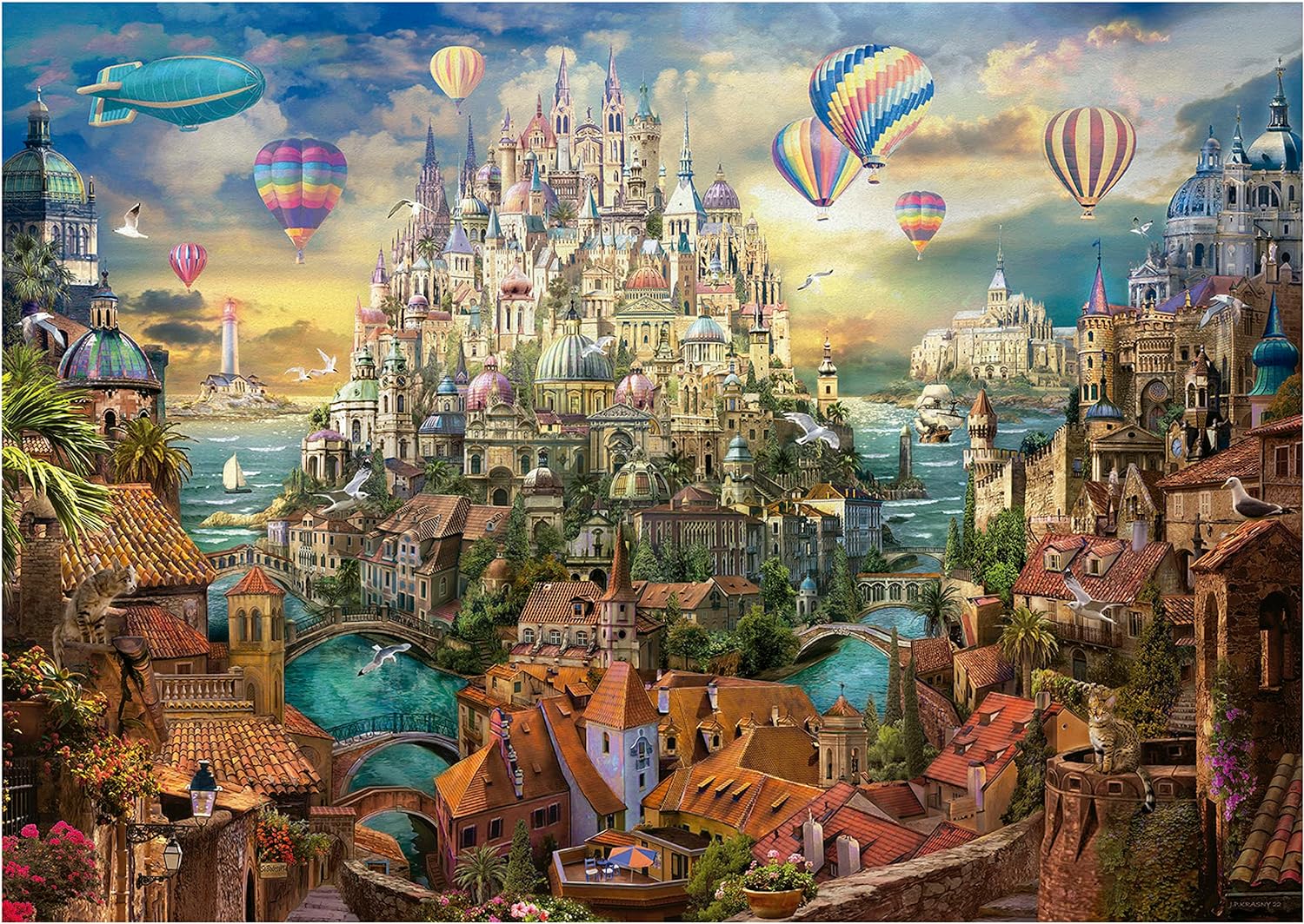 Educa - 8000 Piece Puzzle for Adults | City of Dreams. Includes Lost Part Service. from 14 Years Old (19570)