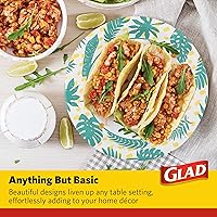 Vista 4 de Glad - Platos de papel desechables cuadrados para todas las ocasiones