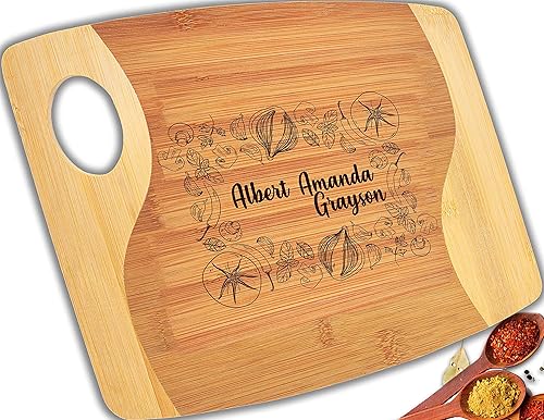 Tabla de cortar de bambú, personalizable con tu propio texto, diseña tu propia tabla, regalo personalizado, Diseño 02