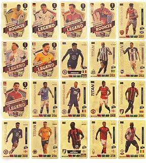 55 World Cup Football Star Cards UEFA Champions League Football Collectible Cards Gold Foil Cards Children's Birthday Christmas Gifts are Non-Repeating and Non-Original