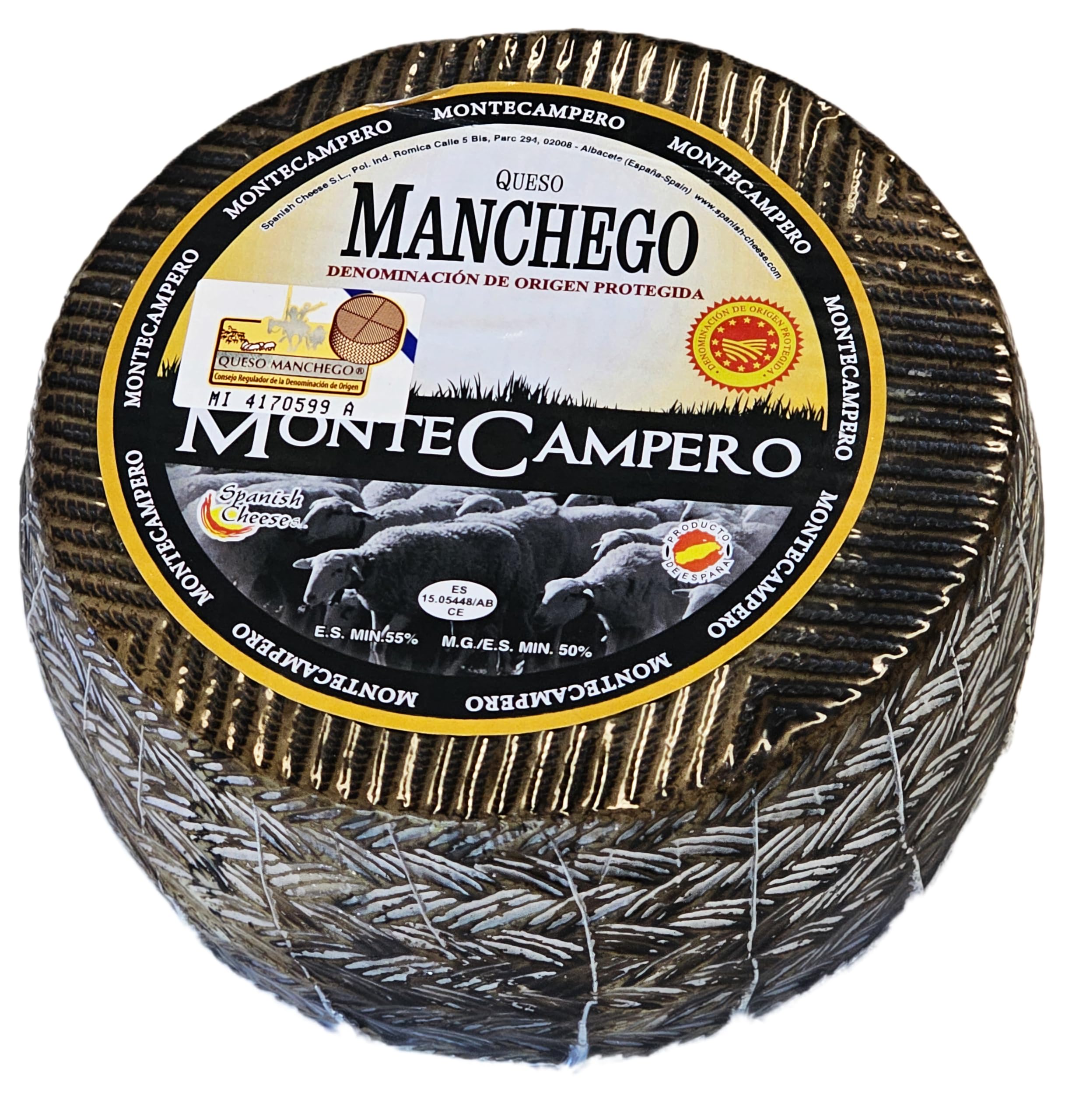 Monte Campero Manchego Minilaib Spanischer Schnittkäse aus 100% Manchega Schafsmilch ca. 900g