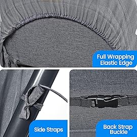 Orzbow Universal Mosquito Net for Stroller, Baby Stroller Bug Net with Two-Way Zippers and Storage Bag, Breathable & Foldable Mosquito Cover for Car Seats, Bassinets, Cradle, Portable Mini Crib, Grey