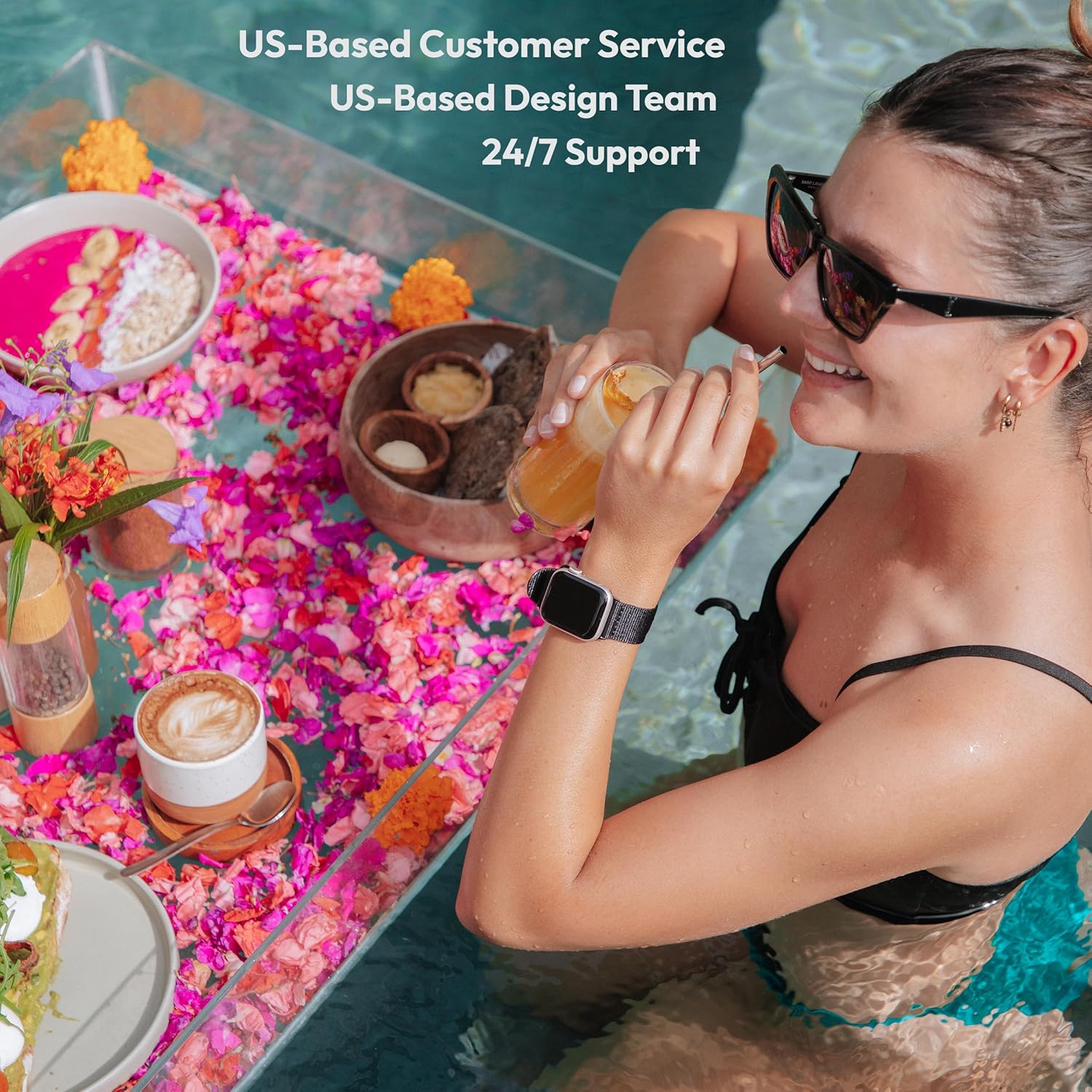 Hiking Trail Nylon Band | The Original Rugged, Water-Resistant, Soft Woven Nylon Band with Steel Hardware - Compatible with Apple Watch Bands for Men & Women 42mm 41mm 40mm iWatch All Series & Models (Black) - Image 4