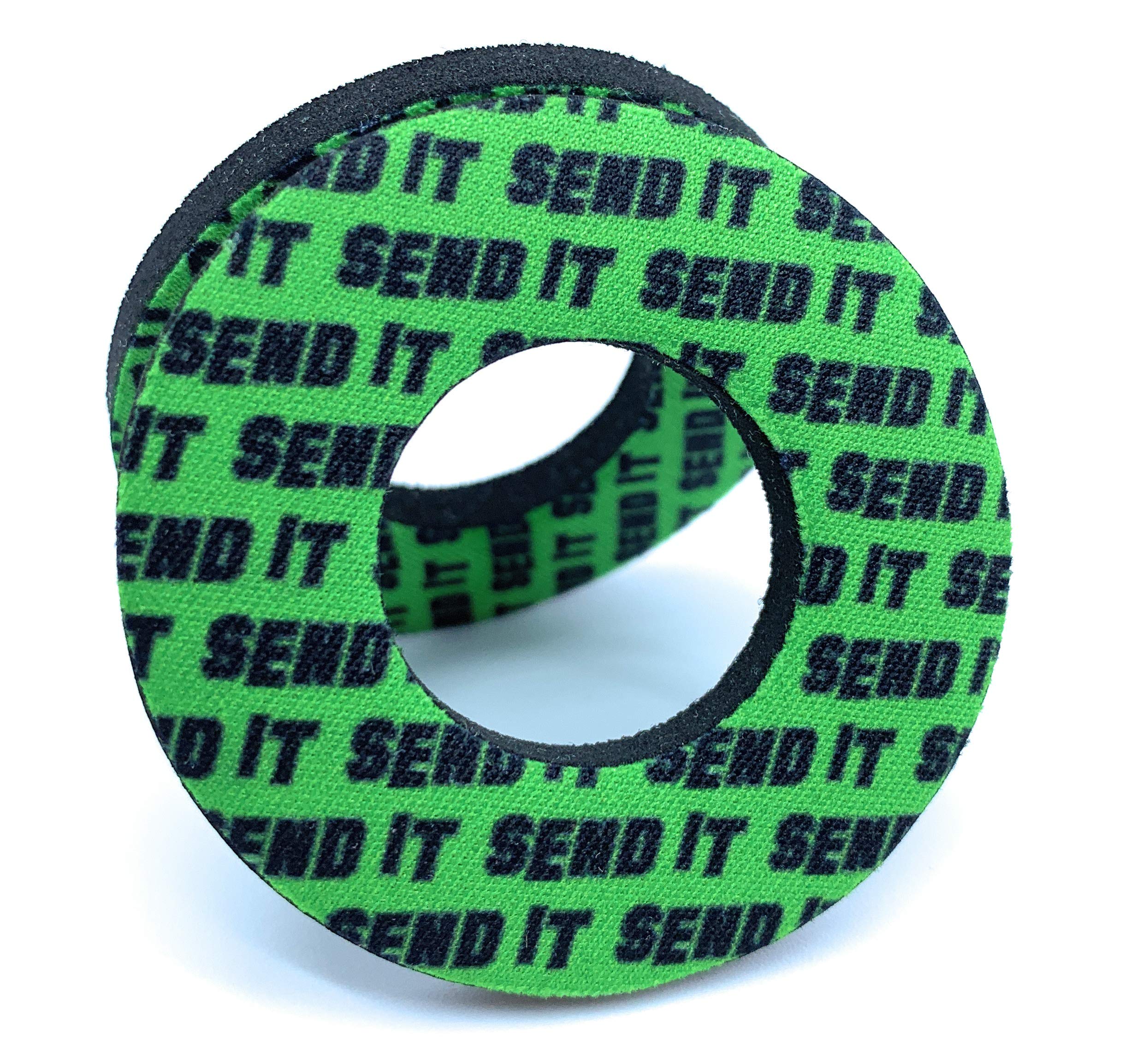 SEND IT Grip Donuts for Motorcycle, Dirt Bike, BMX, ATV - Soft Foam Pads to Prevent Blisters - Universal Fit, Easy Install, Multiple Colors - Durable, Comfortable, Anti-Vibration Handlebar Accessories
