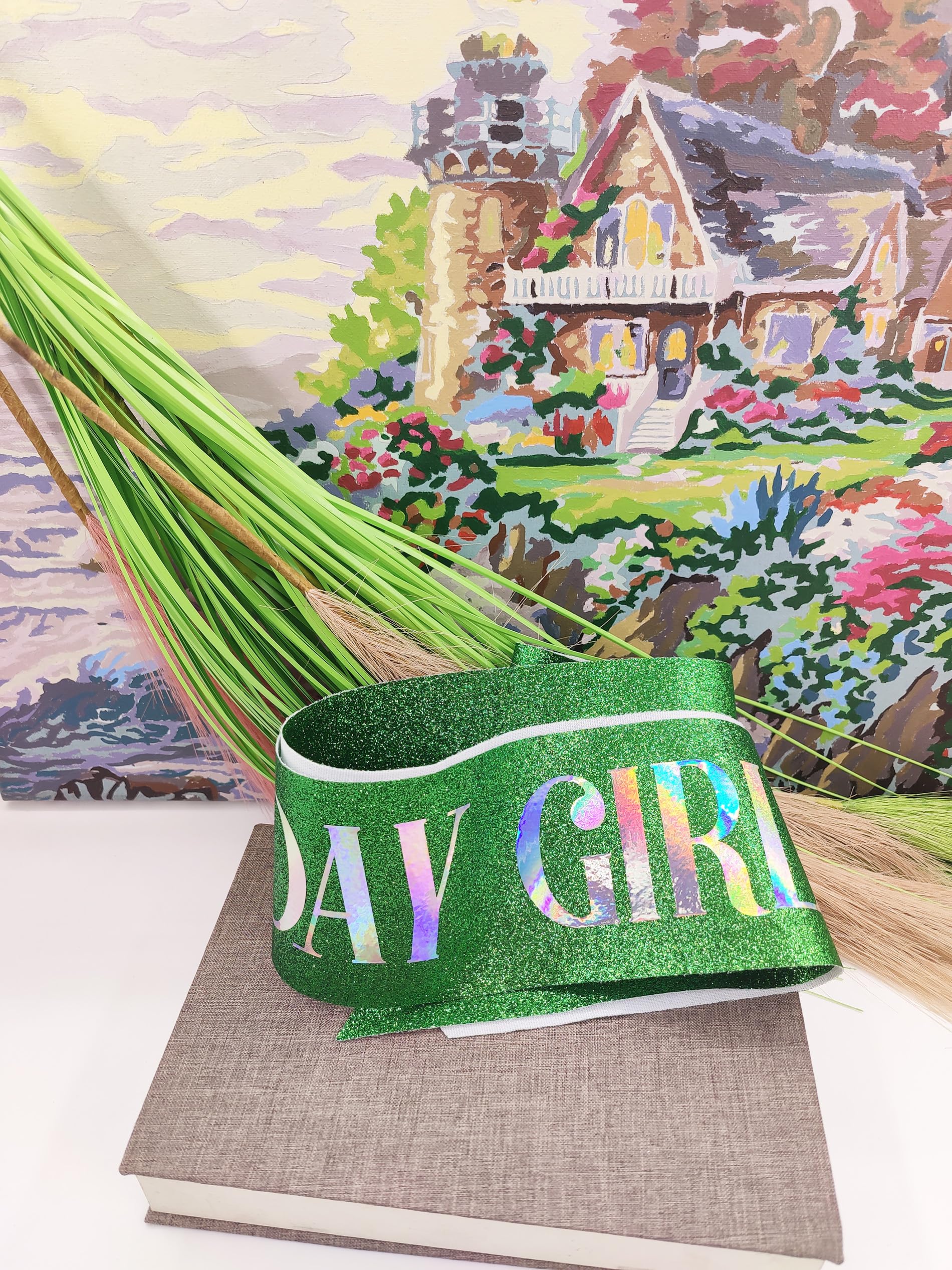 Birthday Girl Sash - Pink Glitter Satin With Gold Foil For Princess Queen Party Decor