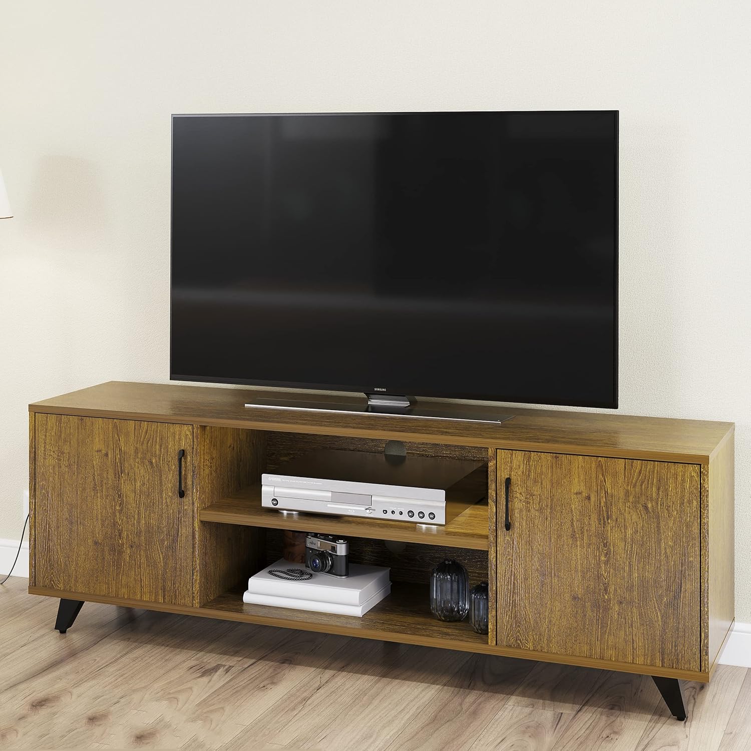 Modern TV Stand for 70 Inch TV, Entertainment Center