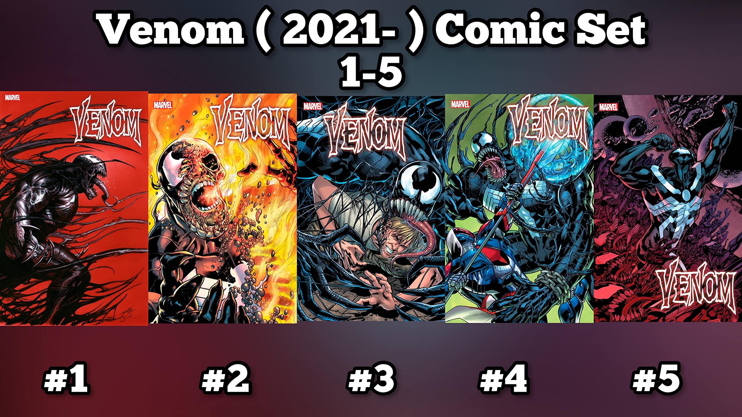 Venom ( 2021 - ) Comic Set First Story Arc 1-5 W/ Rated Comics Backer