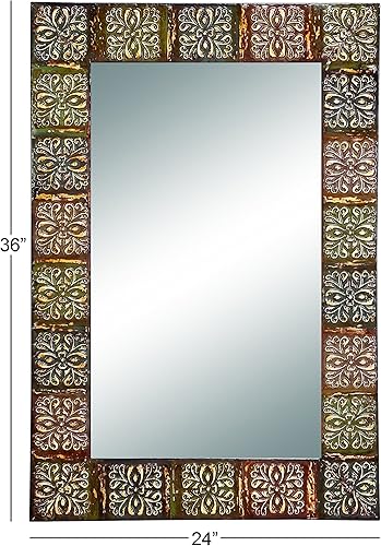 Miniatura 5 de Espejo de pared con marco de metal con relieve Aspire Home Accents - 24W x 36H pulgadas., Marco de metal, Multicolor, 36"