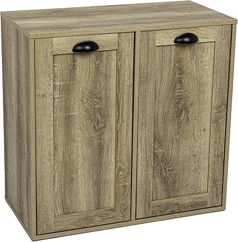 Household Essentials Armario clasificador de lavandería, acabado roble