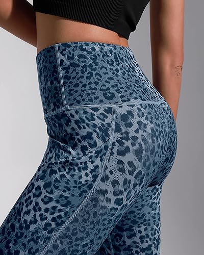 Miniatura 69 de ODODOS - Leggings tipo capri de mujer, no se traslucen y modelan el abdomen, con cintura alta y bolsillos; para hacer yoga, atletismo, ejercicio