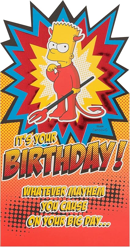 Hallmark Carte The Simpsons Carte D Anniversaire Bart Medium Amazon Fr Fournitures De Bureau Hallmark Carte The Simpsons Carte D Anniversaire Bart Medium Amazon Fr Fournitures De Bureau