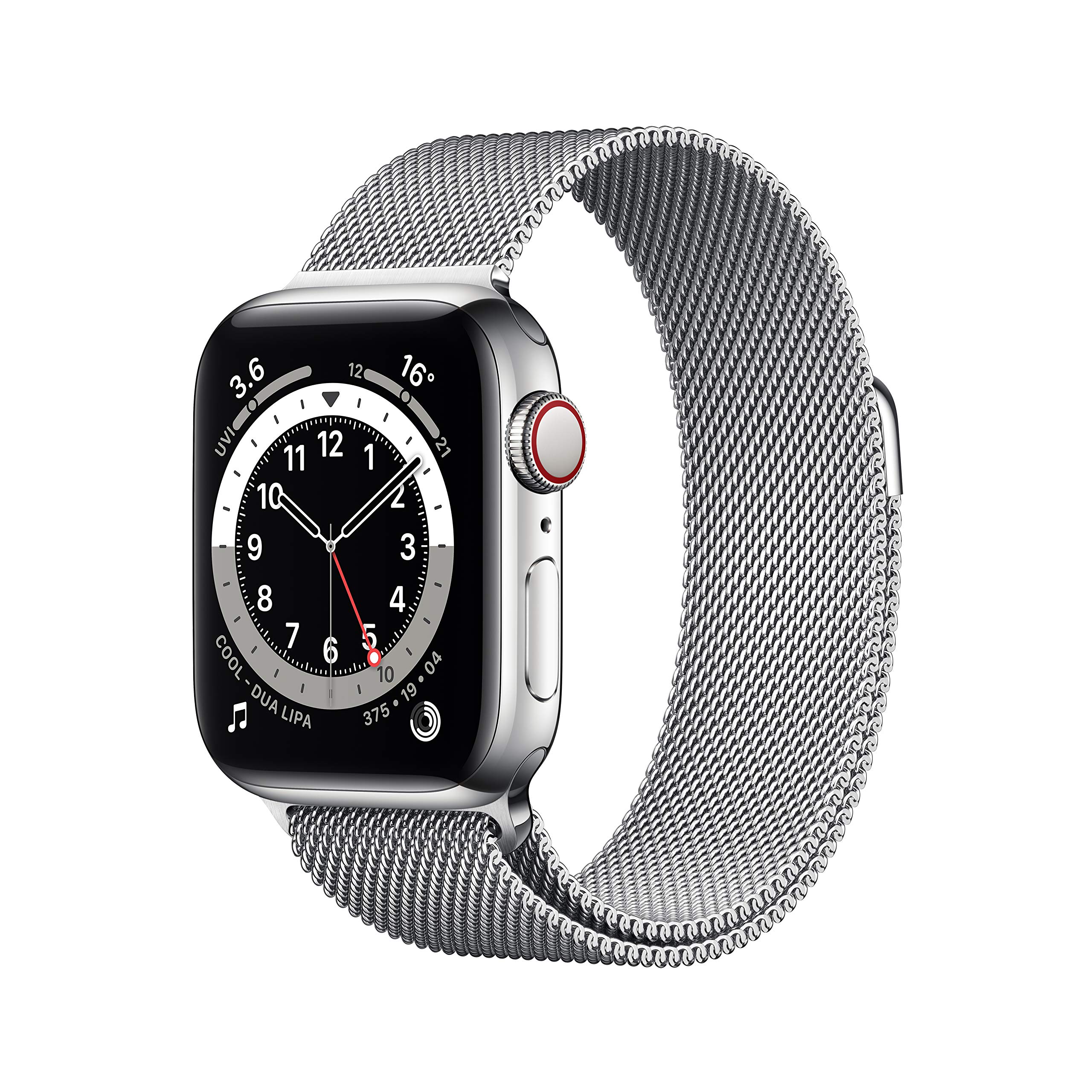 Apple New Watch Series 6 (GPS + Cellular, 40mm) - Silver Stainless 