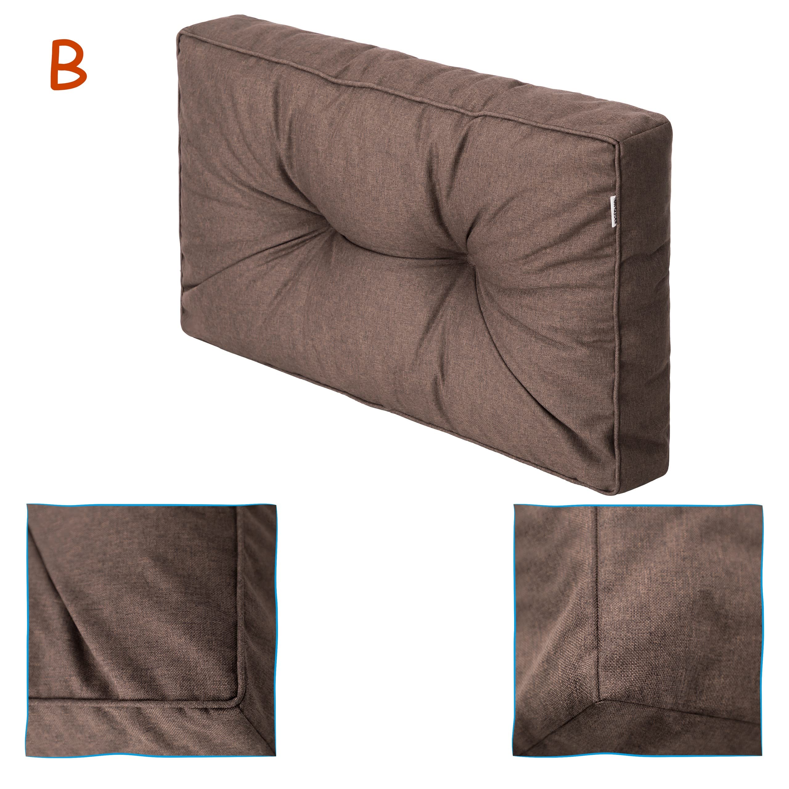 Coussins Jardin Kaja - Housse Ekolen Antidérapante - Pour Fauteuil Rotin 50x50cm - 10cm épaisseur