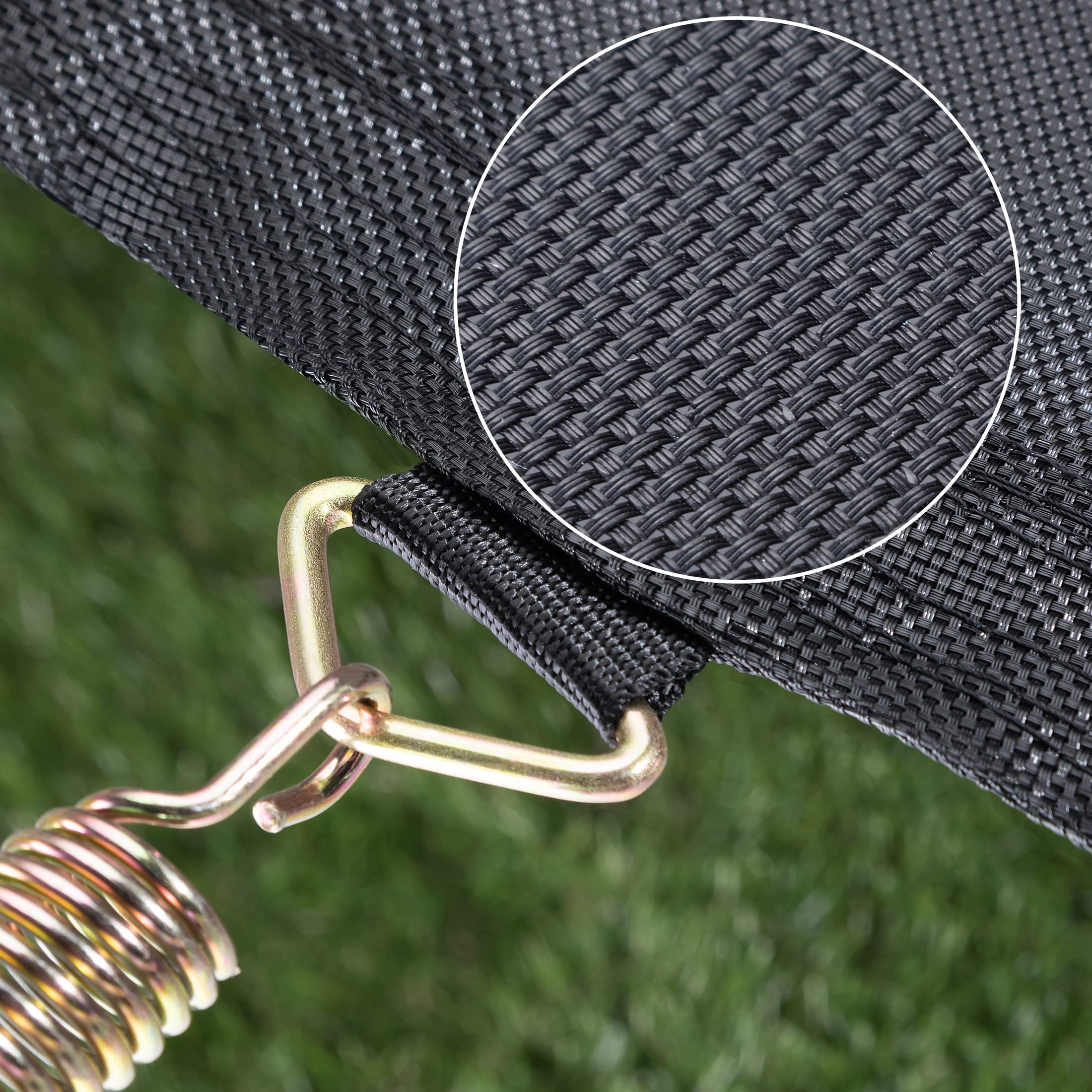 Monzana Trampolin Sprungtuch Ø 183/244/305/366/427 cm 30-96 Ösen 8-Fach vernäht UV-beständig 13,5-14 cm Feder 50-150 kg Garten Sprungmatte Ersatzteil
