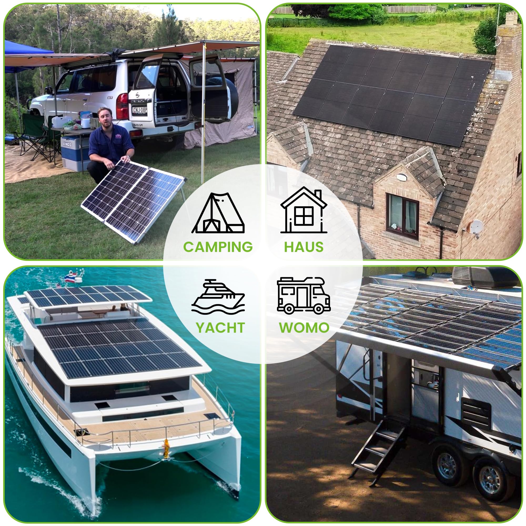 Offgridtec Pannello solare mono 130 W 20 V Black Frame V2