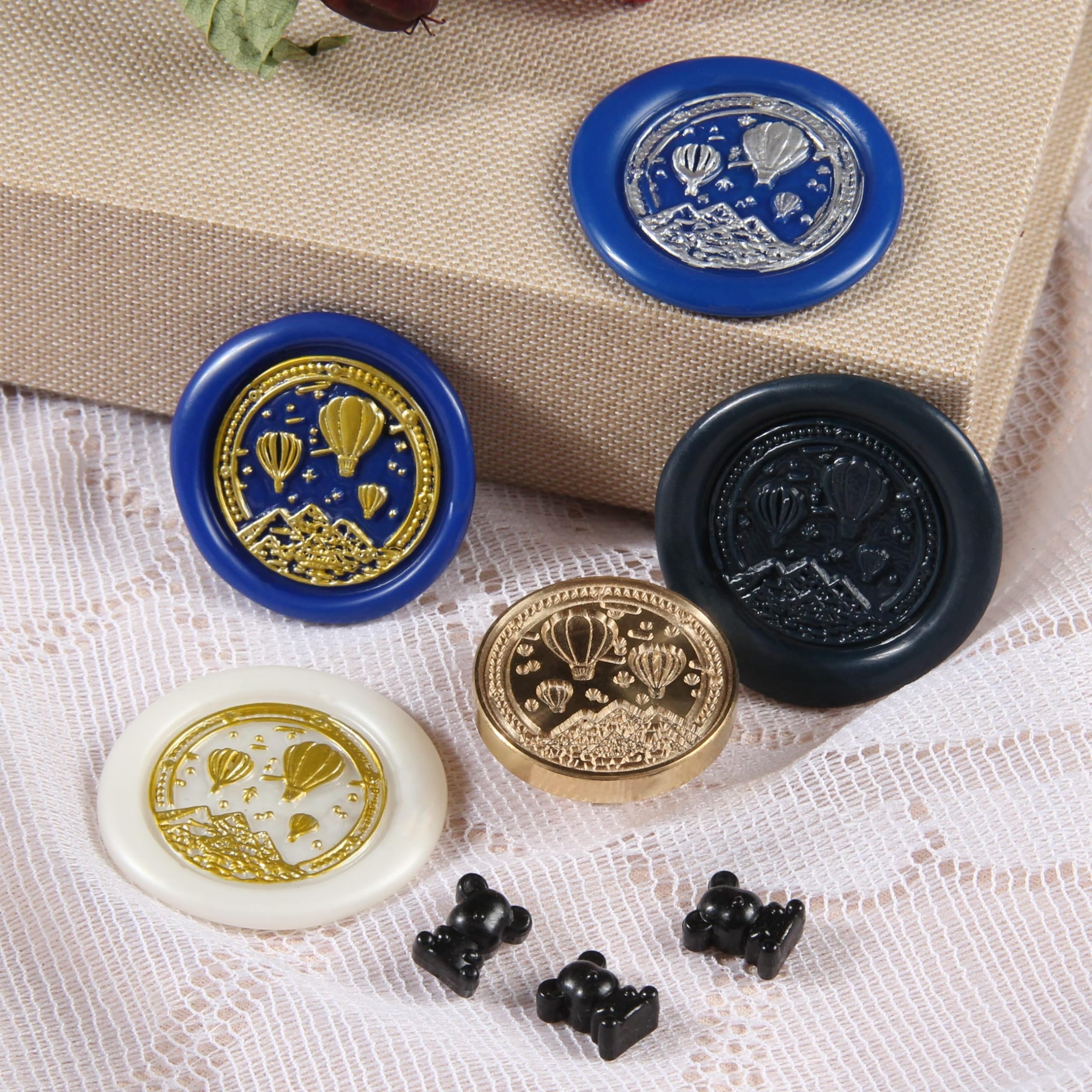 LALAFINA 100 Stuks Zegellak Wax Label Zelfklevende Letters Lakzegel Kerst Lakzegel Hart Lakzegel Sticker Envelop Sealer Bruiloft Postzegels Envelop Seal Pesa Sealer Wax Stickers