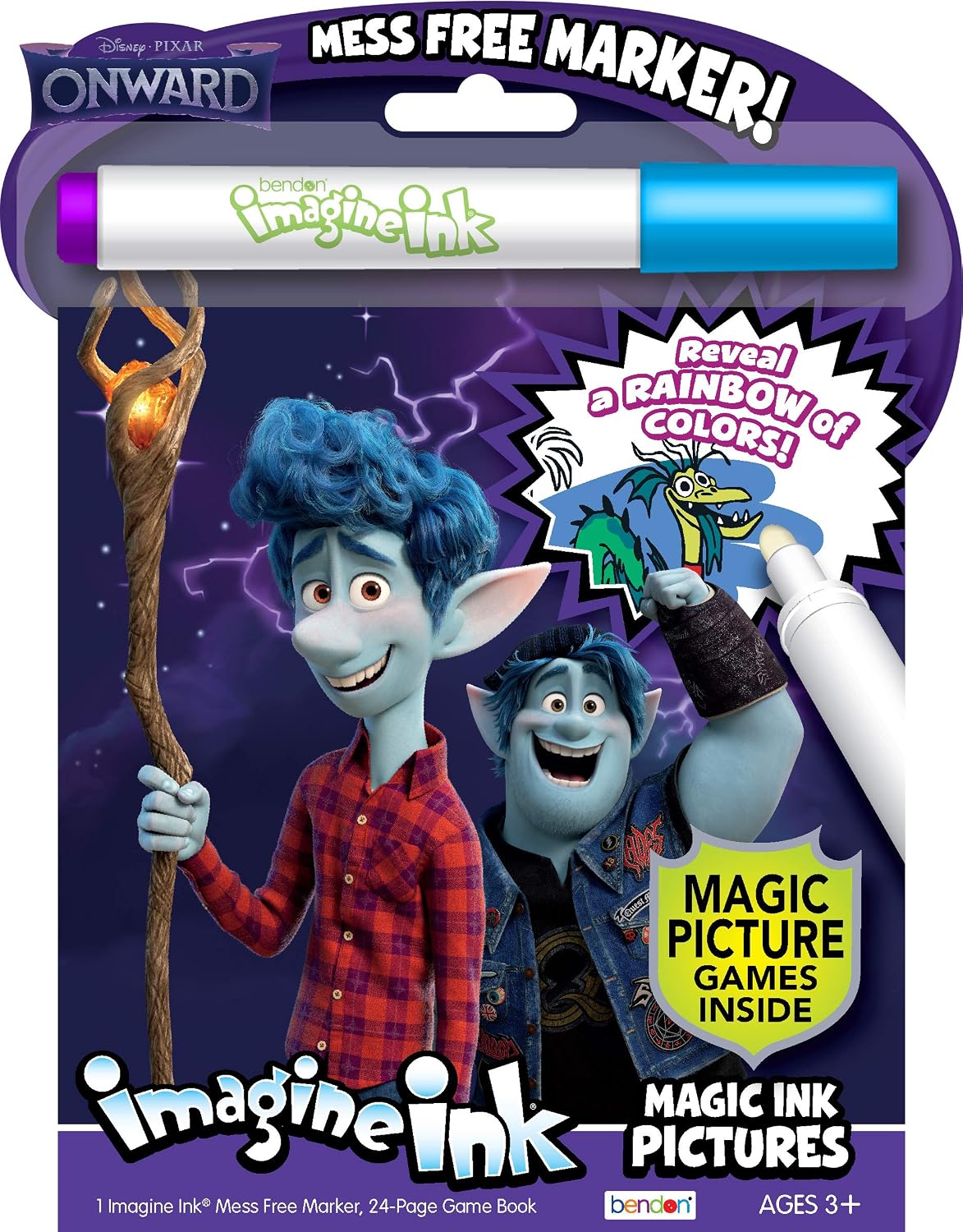 Disney Onward 24-Page Imagine Ink with Mess Free Marker 46652 Bendon