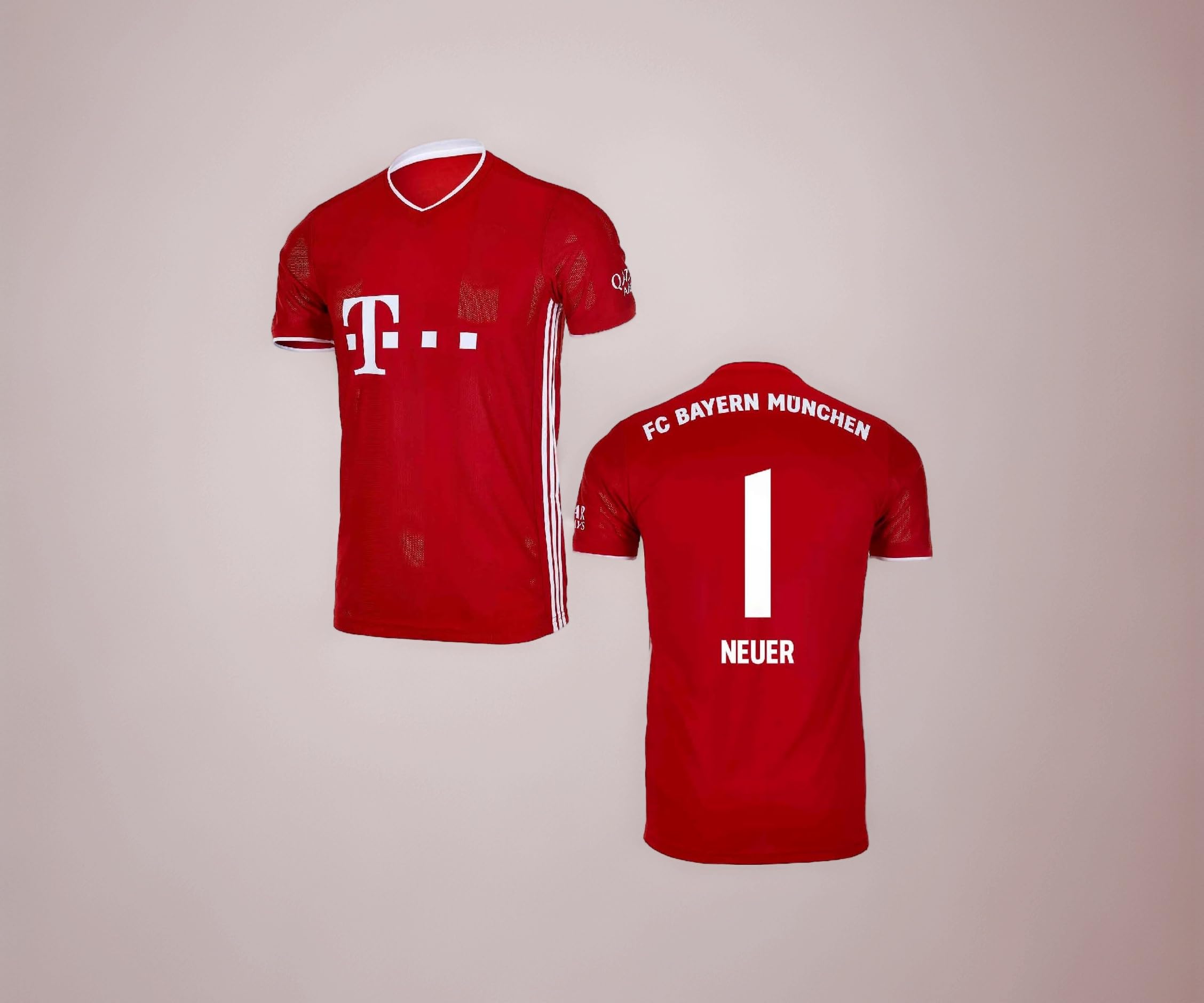 Neuer Jersey New Club Bayern Jersey 1 Number Football Jerseys Men's Home (in, Alpha, L, Regular, Multicolored)