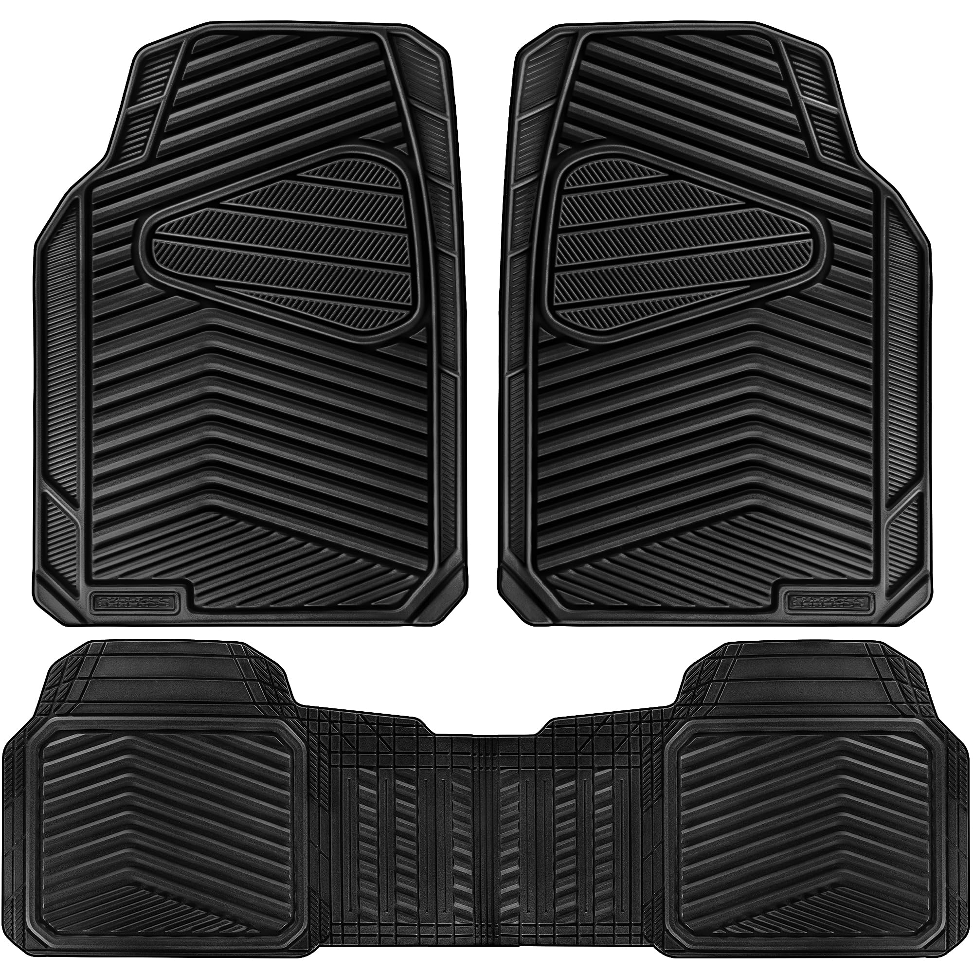 CAR PASS Rubber Car Mats Waterproof Car Floor Mats All Weather Car Mat Full Set 3 Piece Automotive — view 9