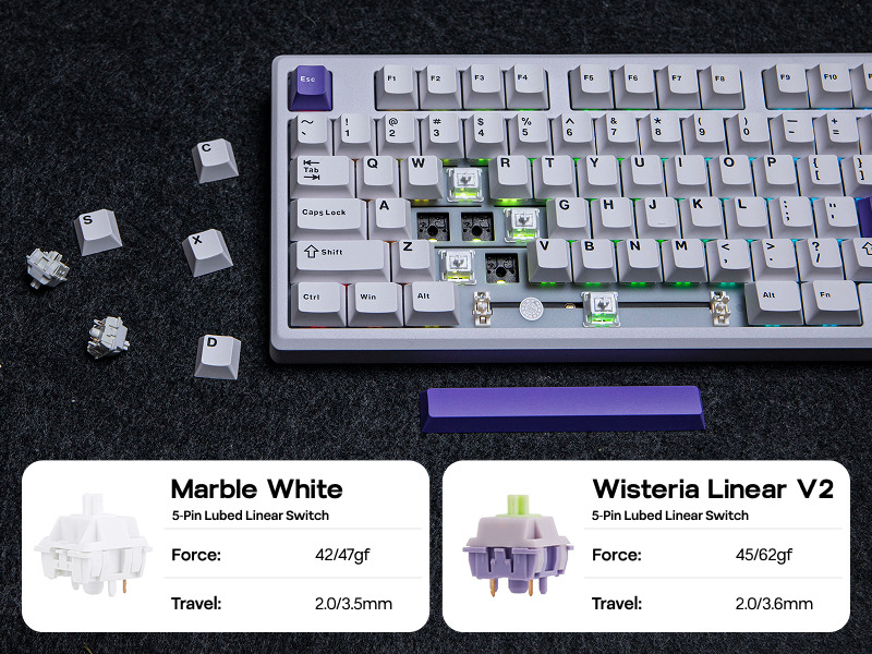 Amazon.com: EPOMAKER Galaxy100 QMK/VIA Wireless Mechanical