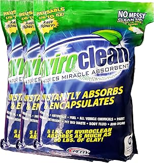 5 LB (Pack of 3) Absorbs up to 180 LBS! Super Absorbent & Encapsulant. Commercial, Industrial, & Home Use for Oil, Antifreeze, Food, Paint, Pet Waste, Body Fluids & More
