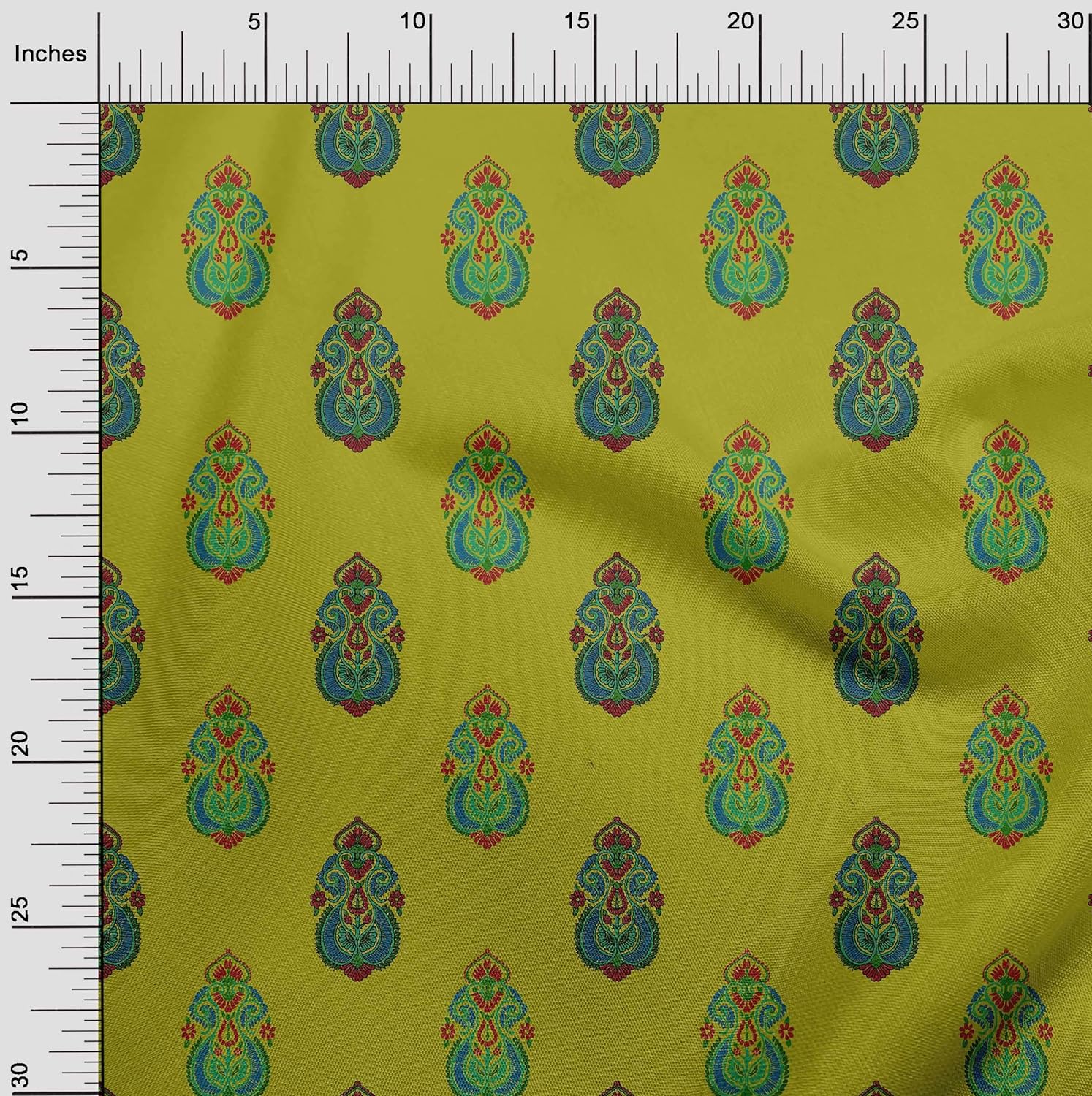 oneOone Polyester Spandex Blush Pink Fabric Floral & Paisley Block Quilting Supplies Print Sewing Fabric by The Yard 56 Inch Wide