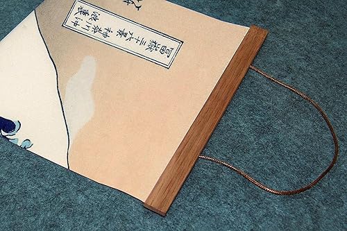 Miniatura 6 de jszip Rollo retro japonés de onda Ukiyo-e, pintura colgante de madera, 39.76 x 15.75 pulgadas