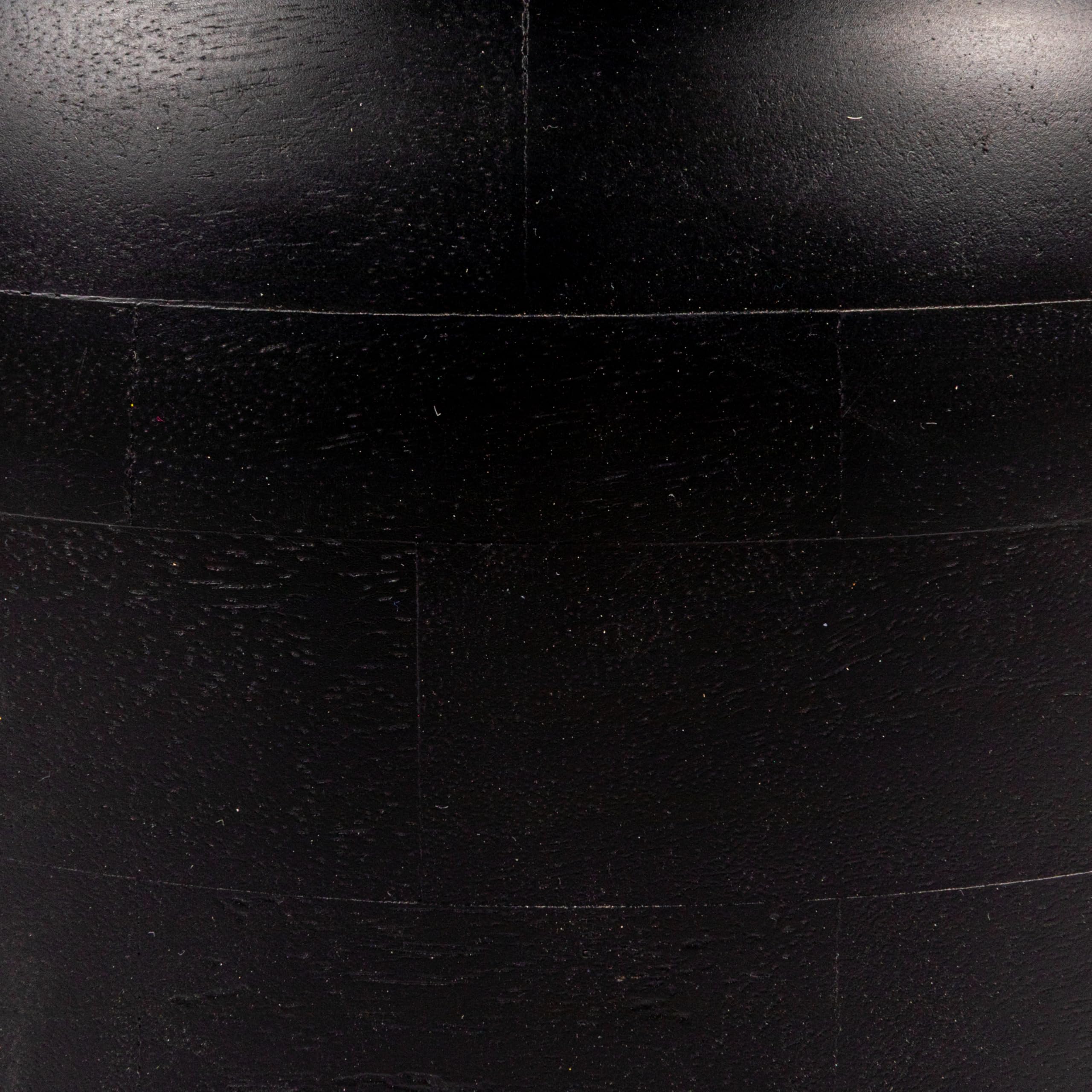 Creative Co-Op Round Mango Wood Accent Table, Black Finish