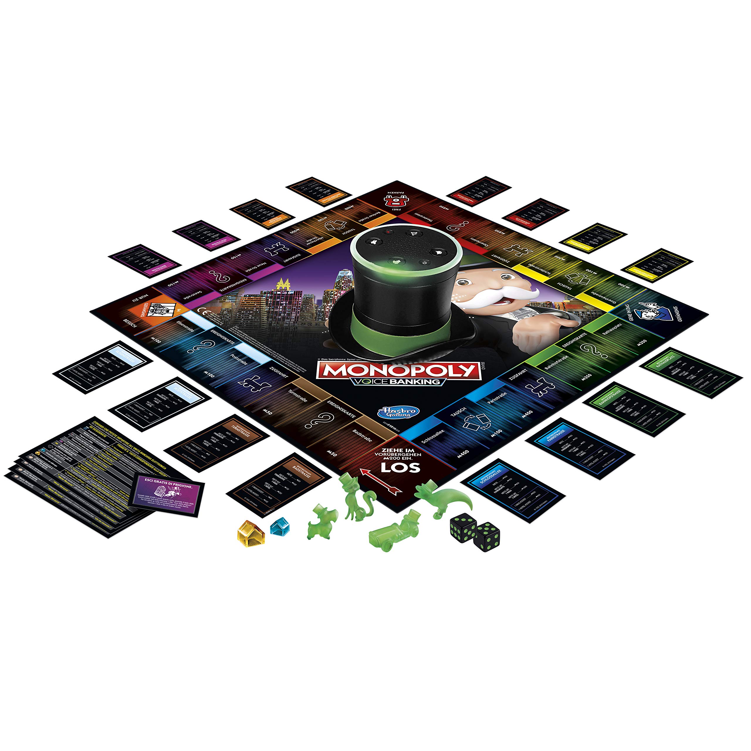 Hasbro Gaming E4816GC2 Monopoly Voice Banking, sprachgesteuerter Familienspiel ab 8 Jahren, Multicolor