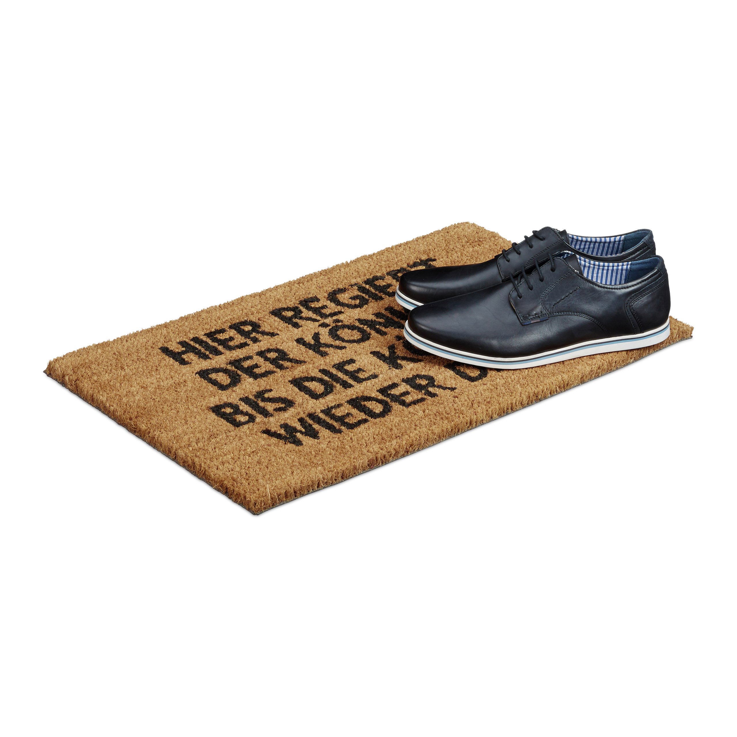 Deurmat kokos reliëf Welcome 60,8 cm x 40,3 cm - Kokosvezel - PVC