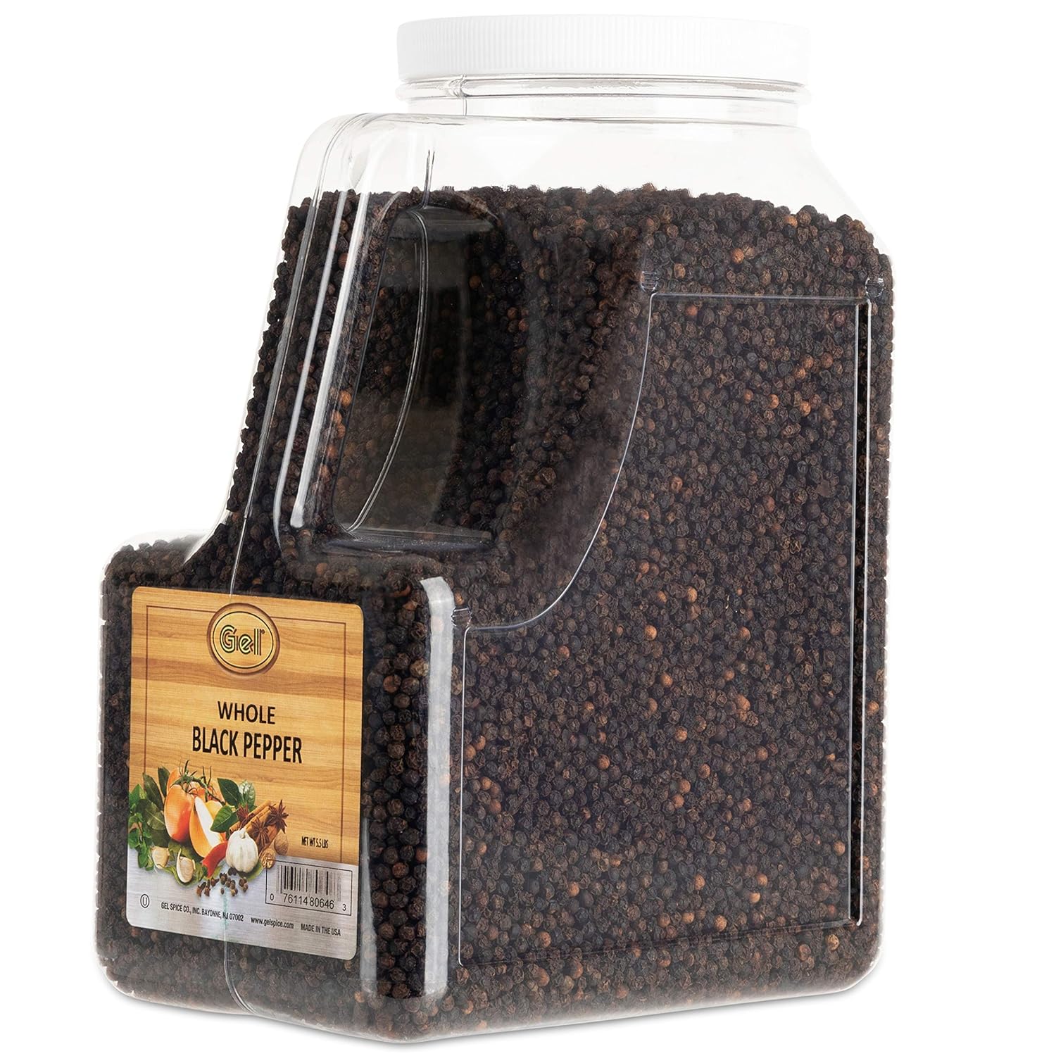Gel Spice Peppercorn Whole Black Pepper Bulk - 5.5 LB : Grocery & Gourmet Food
