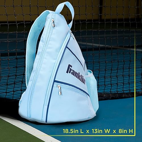 Miniatura 7 de Bolsas de Pickleball Franklin Sports - Mochila de bandolera para equipo + accesorios - Hombres + Mujeres - Capacidad para palas, bolas + accesorios
