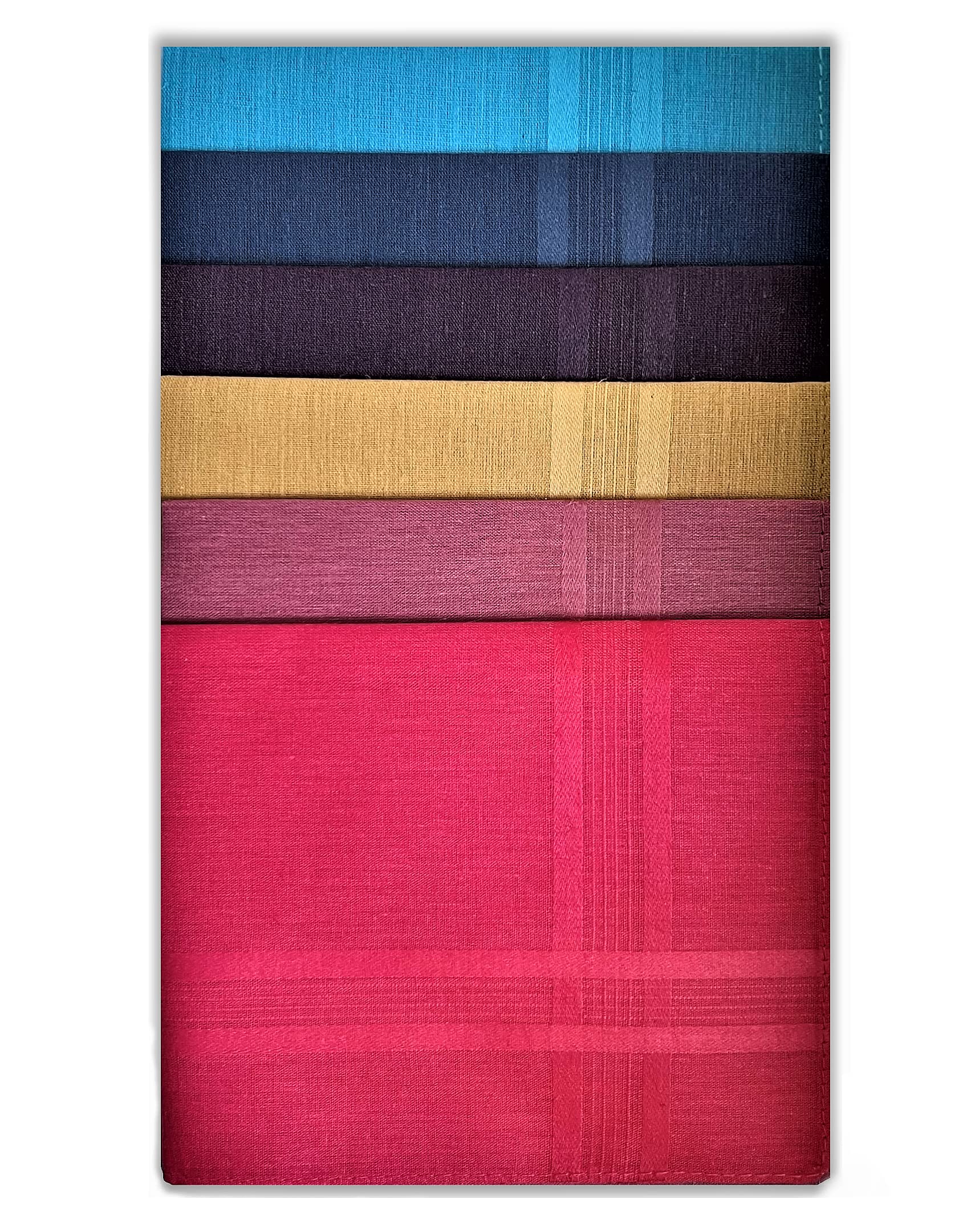 men's handkerchiefs — 100% pure soft cotton handkerchief, pattern coloured pocket square (43 x 43 cm)