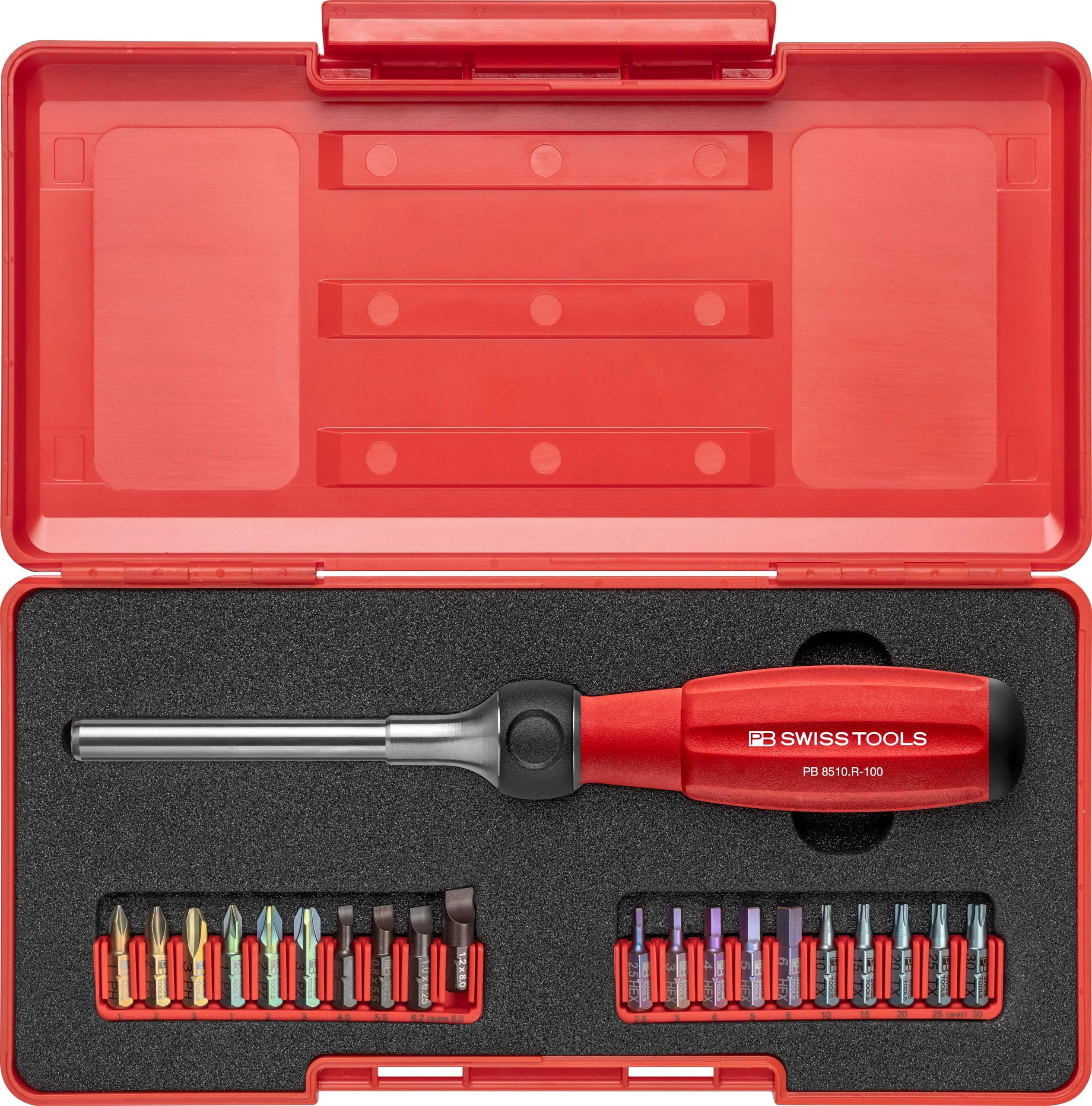 Irega PB Swiss Tools Set – Screwdriver 8510r-100 with 20 Precision Bits