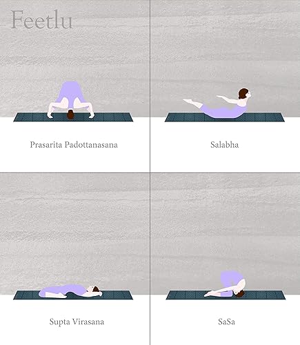 Miniatura 8 de Esterilla plegable para ejercicios de yoga, ligera, antideslizante y fácil de almacenar para yoga, pilates, entrenamientos en casa y ejercicios de