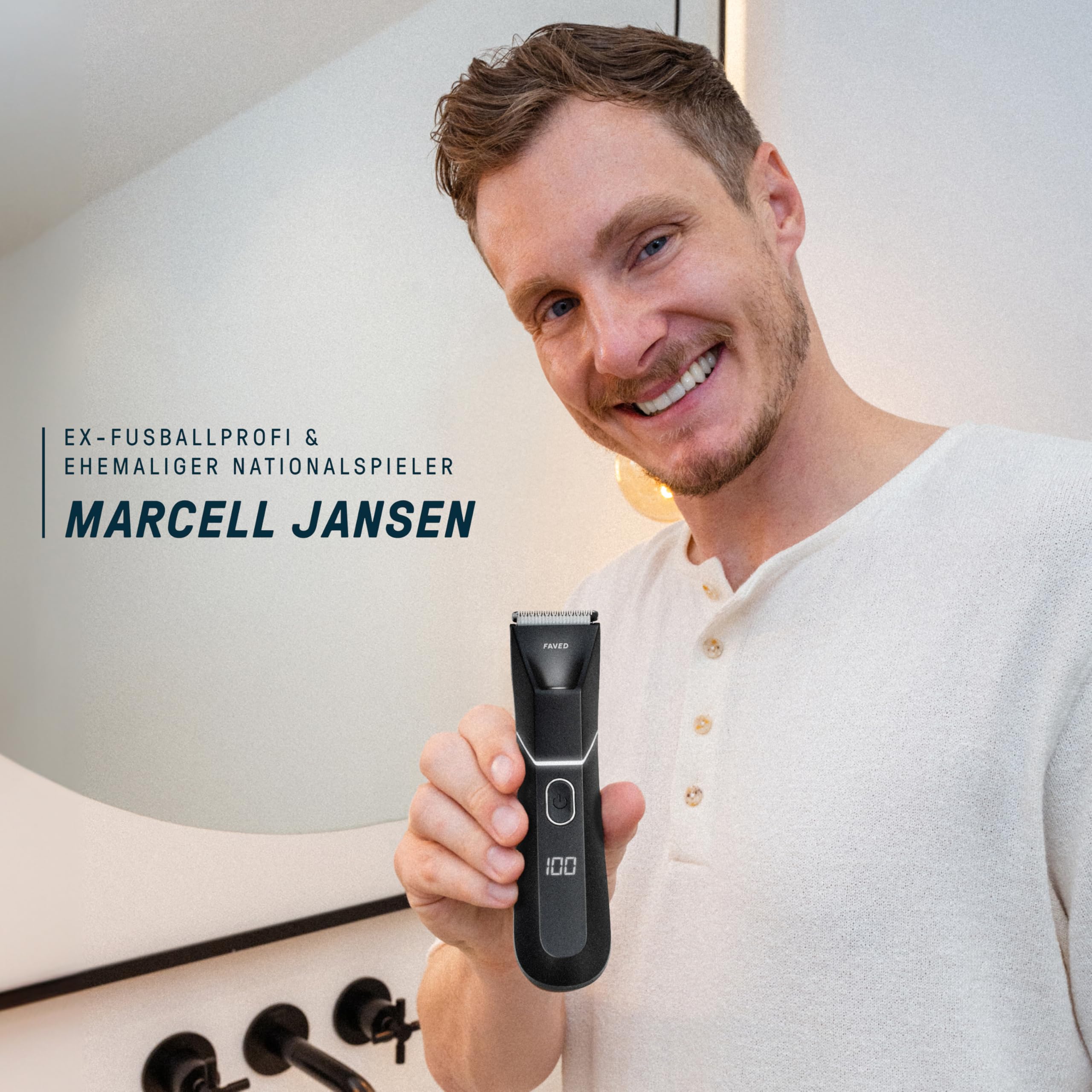 The Bodygroomer 2.0 Intimrasierer & Körperhaartrimmer mit revolutionärer Sicherheitsklinge für den Mann, 120 Min Power, duschfest, LED-Licht, Beast-Mode – aus Deutschland