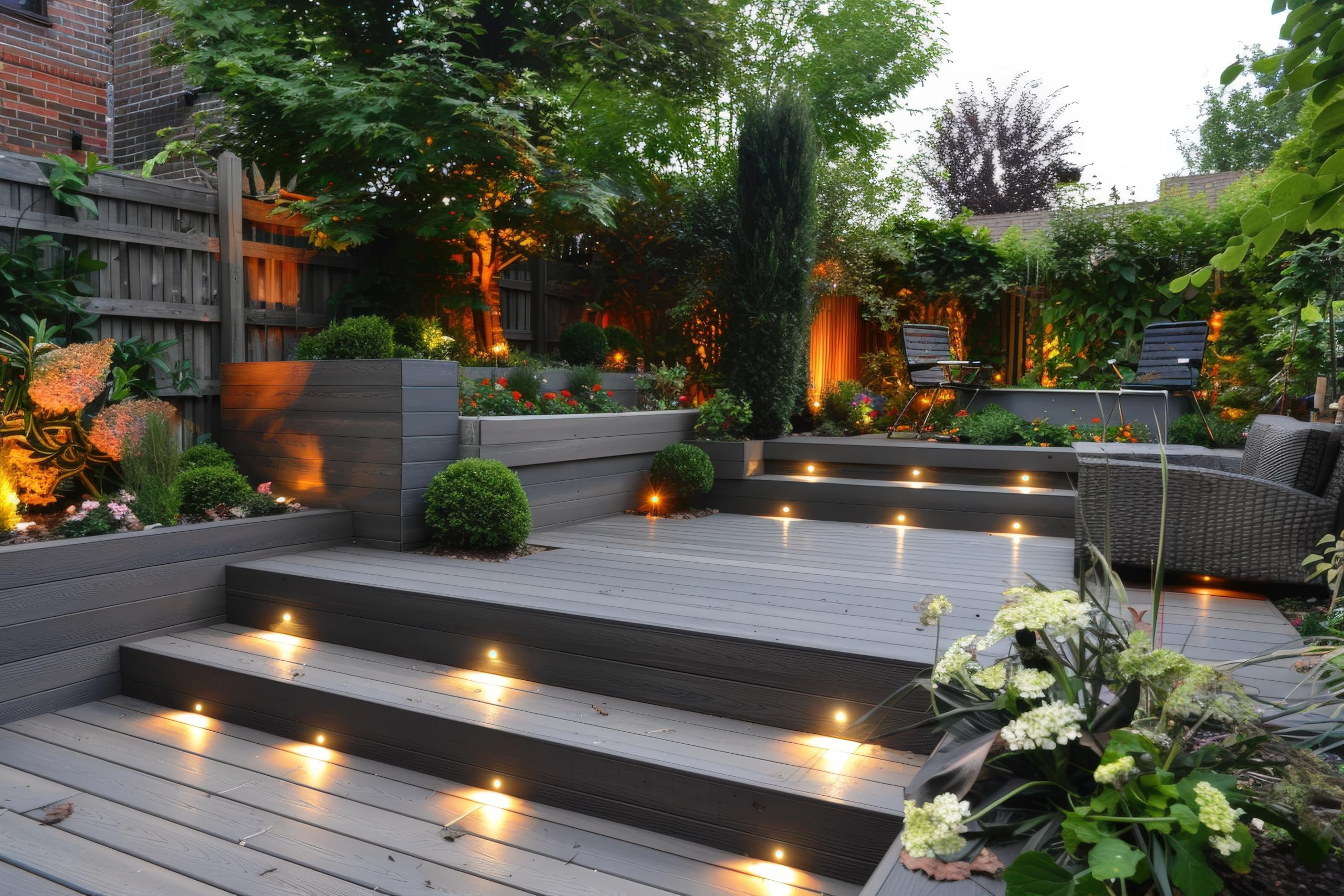 6er Set LED Bodeneinbaustrahler 230V Edelstahl • Ø 4,5 cm rund warmweiß wasserdicht • für Gehwegbeleuchtung Terrasse