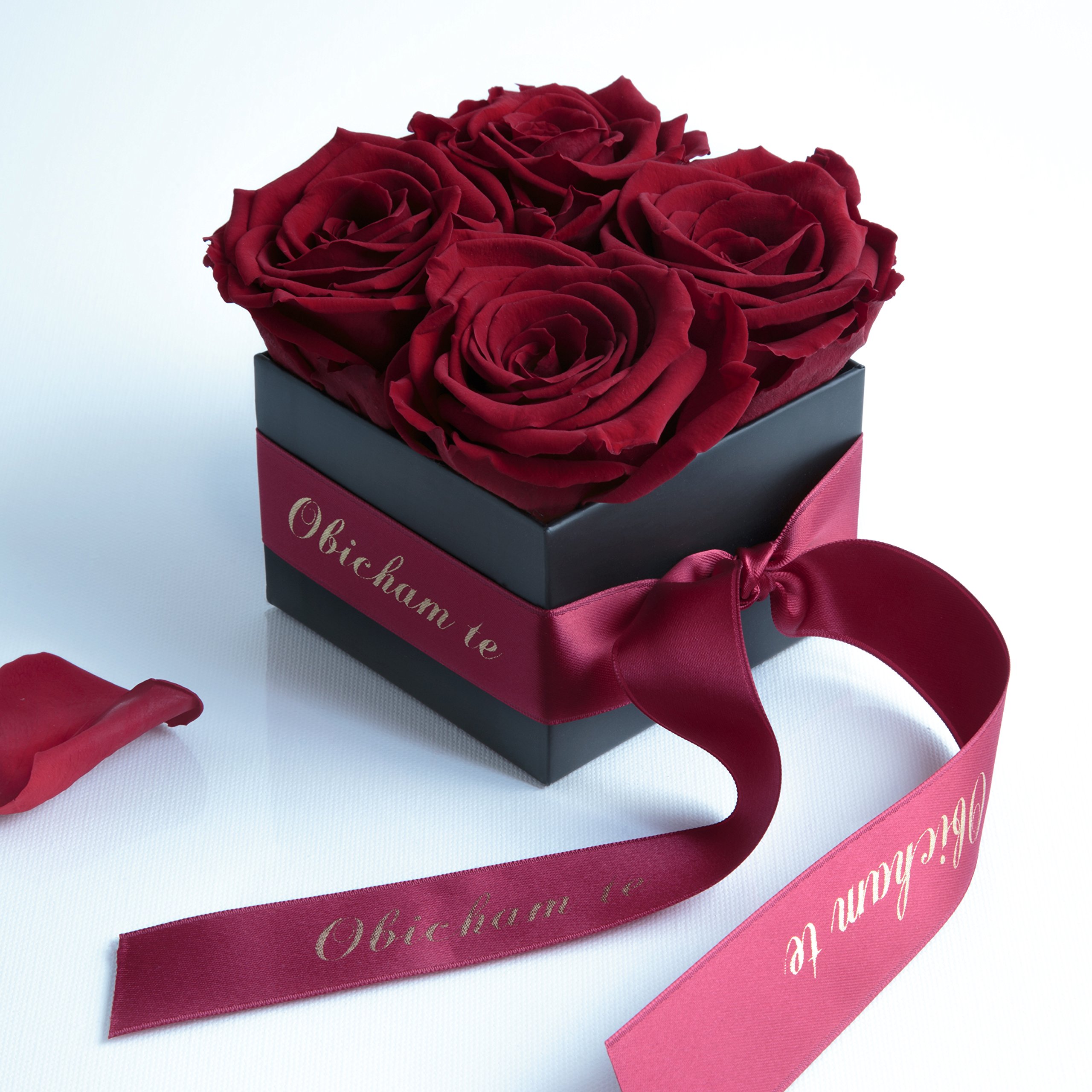 Rose éternelle Avec Collier ROSEMARIE SCHULZ Heidelberg Te Amo 4 Roses  éternelles Mot D'amour Rose Eternelle Avec Bijoux, image size:2560x2560