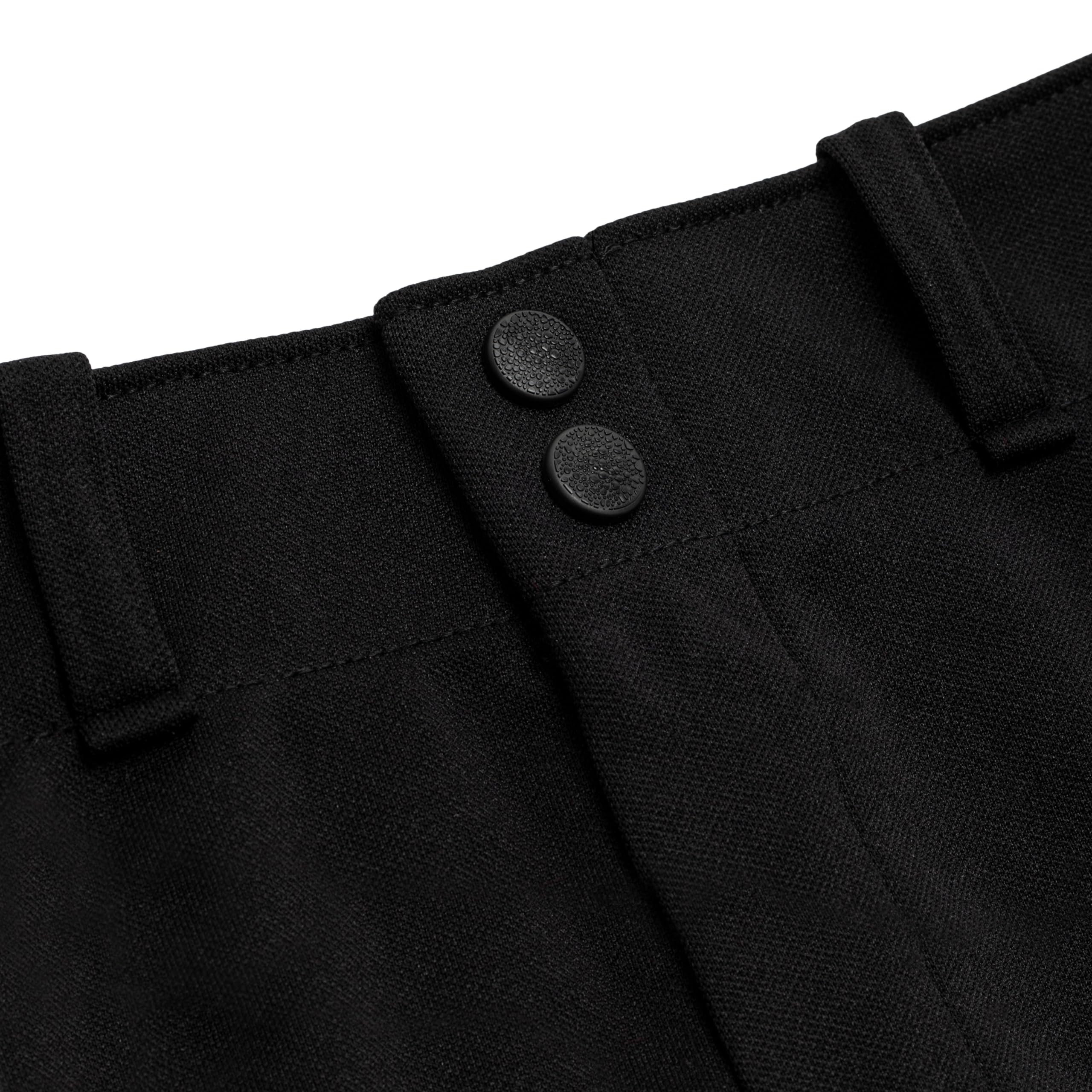 Franklin Sports Youth Baseball + Softball Pants - Relaxed Black Baseball Pants for Kids - Boys + Girls Relaxed Style Baseball + Softball Pants with Belt Loop - Black - Youth Medium