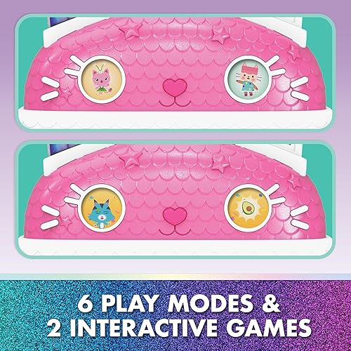 Miniatura 7 de Gabby's Dollhouse: The Movie, Meow-Mazing - Casa de muñecas interactiva, 7 habitaciones, ojos de pantalla LCD, figuras, sonido FX, juguetes para