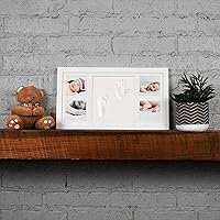 Vista 3 de Nuby Baby Hand & Footprint Kit with Frame That Holds Four 3 x 3" Photos & 1 Clay Print Kit for Newborn Girls & Boys, Personalized Baby Gift