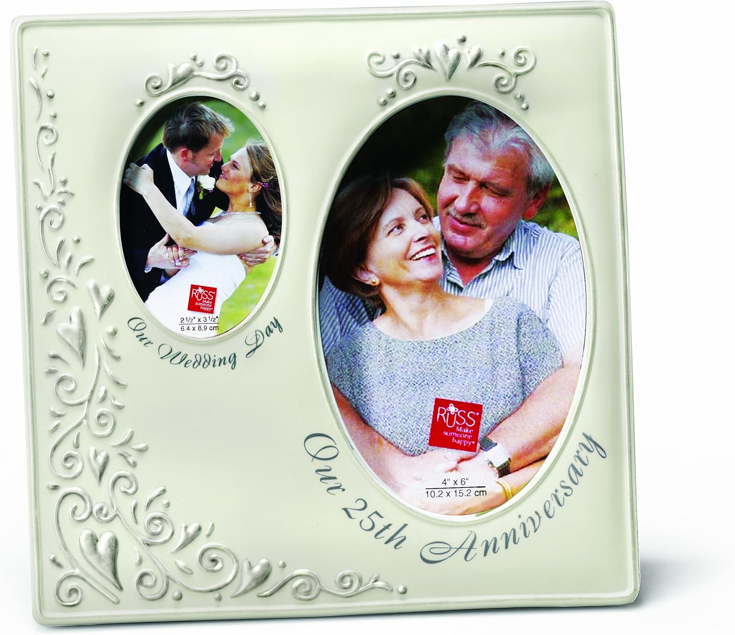 Russ 25th Anniversary Now & Then Frame, 4 by 6Inch