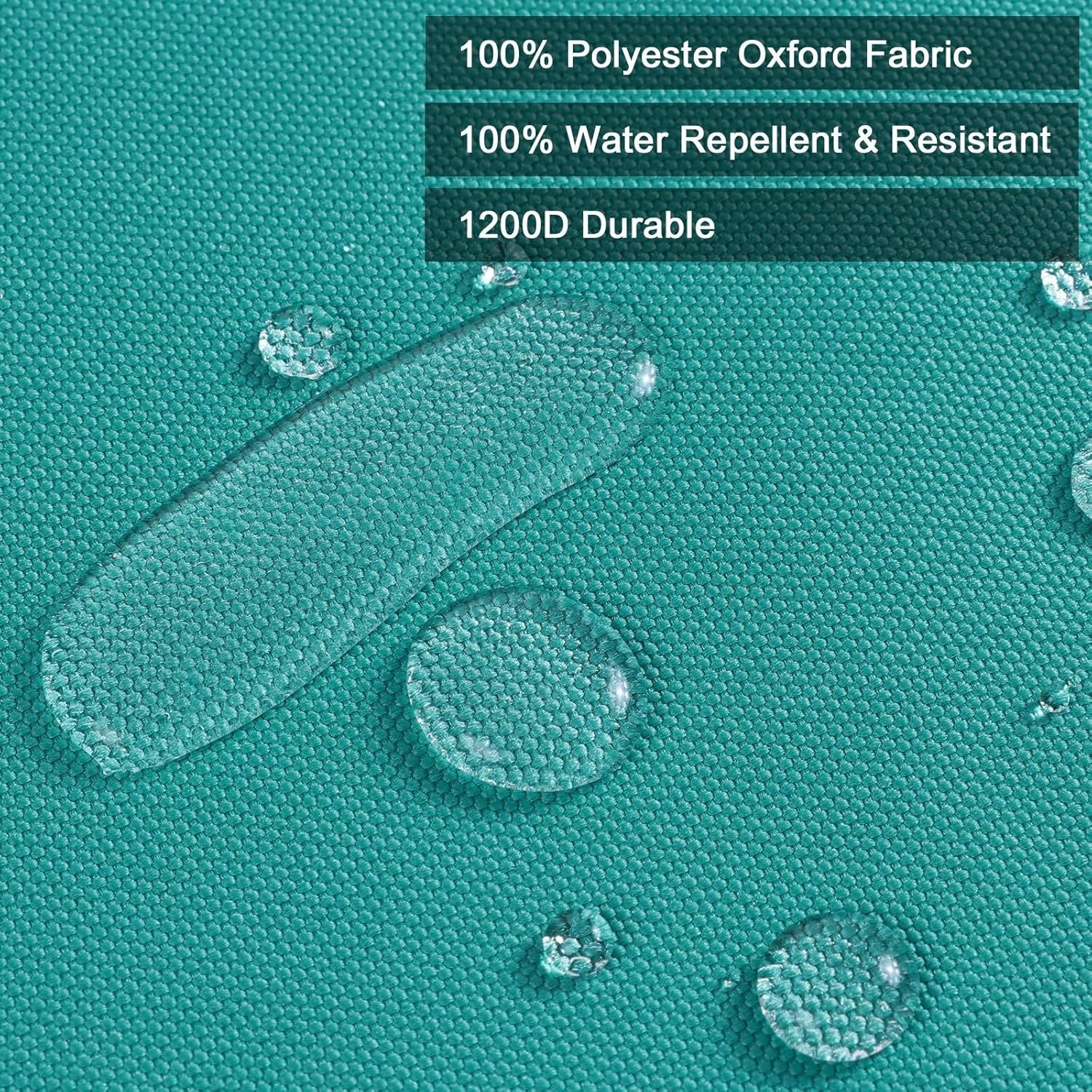 Thickened Waterproof Canvas Fabric by The Yard 1200D 58" W Outdoor Upholstery Material Heavy Duty Fabric Water Resistant Sewing Material for Chair Patio Cushion Purse Bag 3 Yard Teal