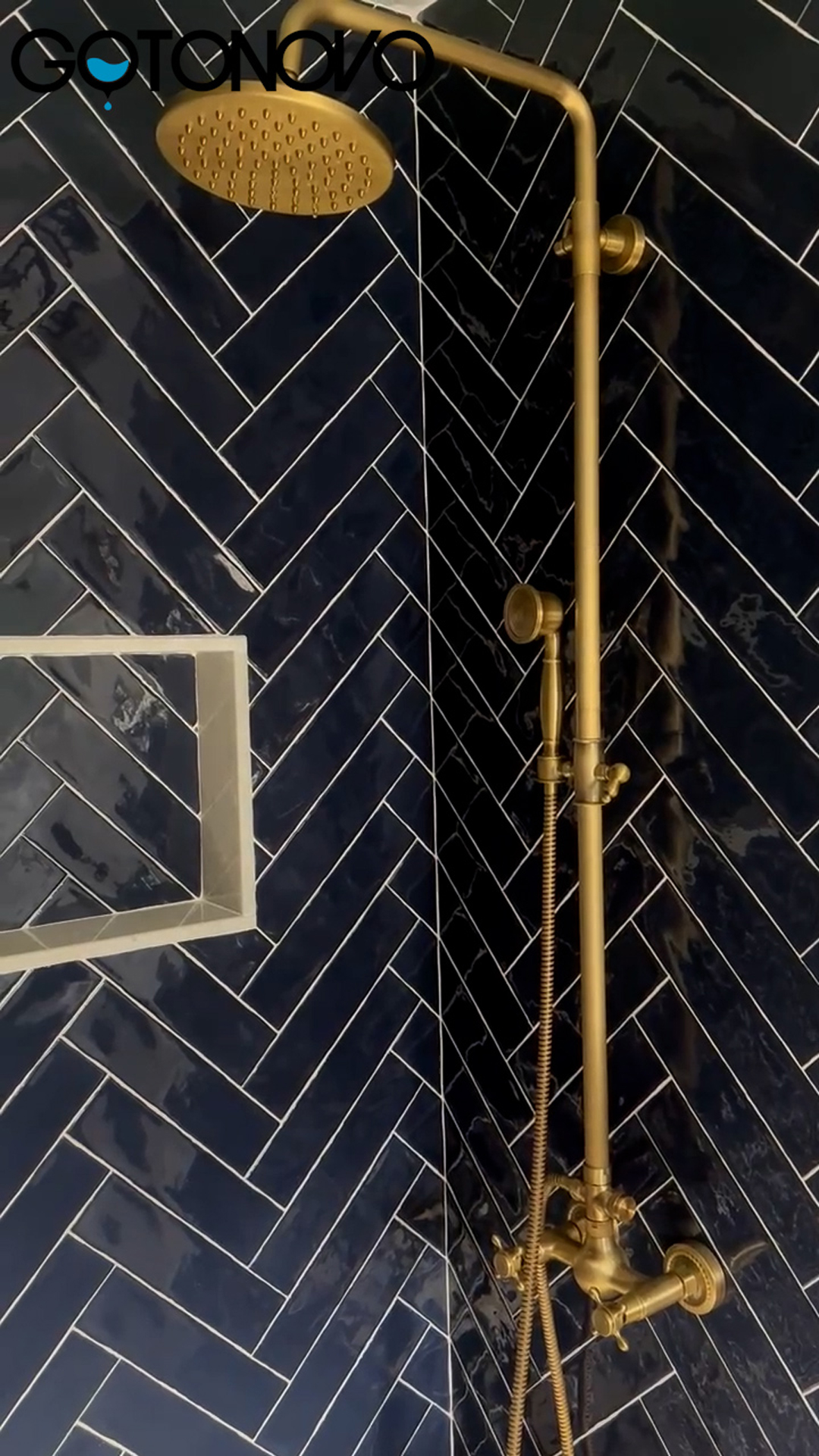 Set de grifería para baño gotonovo en acabado negro mate, cuerpo clásico miniatura 7