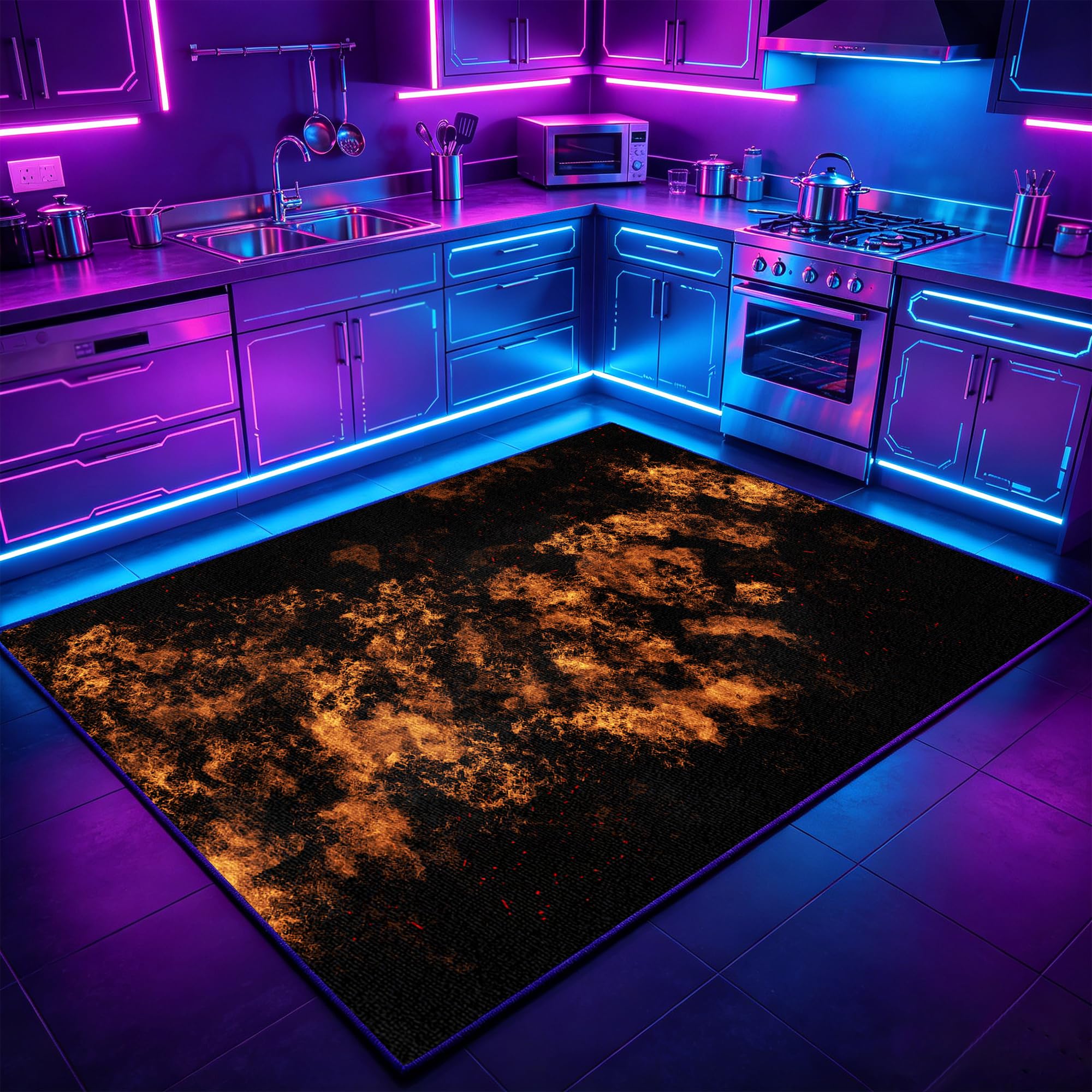 Duży dywan do sypialni dla gracza nowoczesny 3D dywan do pokoju dla graczy, dywan do pokoju gier dla młodzieży antypoślizgowy dywan z krótkim włosiem 80 x 140 cm