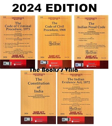 Universal’s Combo of 05 Bare Acts IPC, Cr.PC, CPC, Constitution of India, Evidence Act 2024 EDITION ‎ LEXIS NEXIS