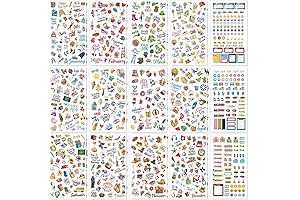 Perkoop Vintage Month Stickers for Scrapbooking